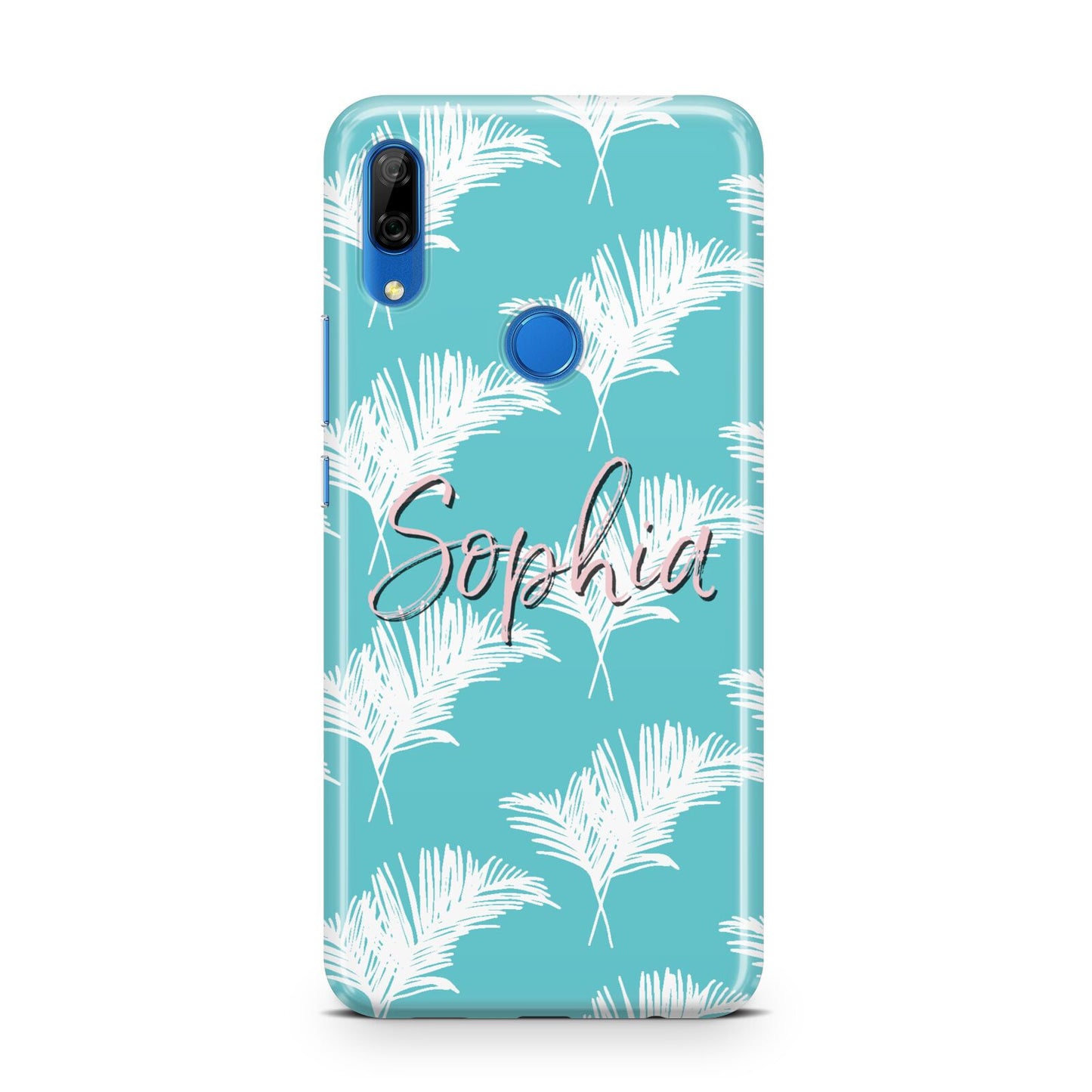 Personalised Blue White Tropical Foliage Huawei P Smart Z