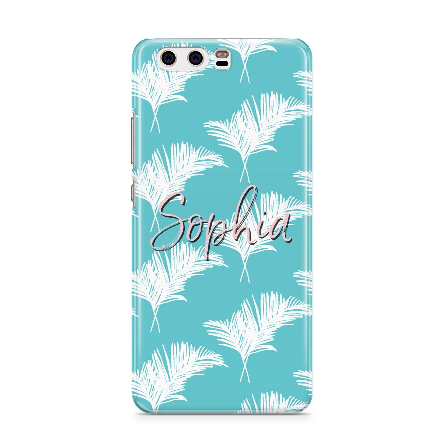 Personalised Blue White Tropical Foliage Huawei P10 Phone Case