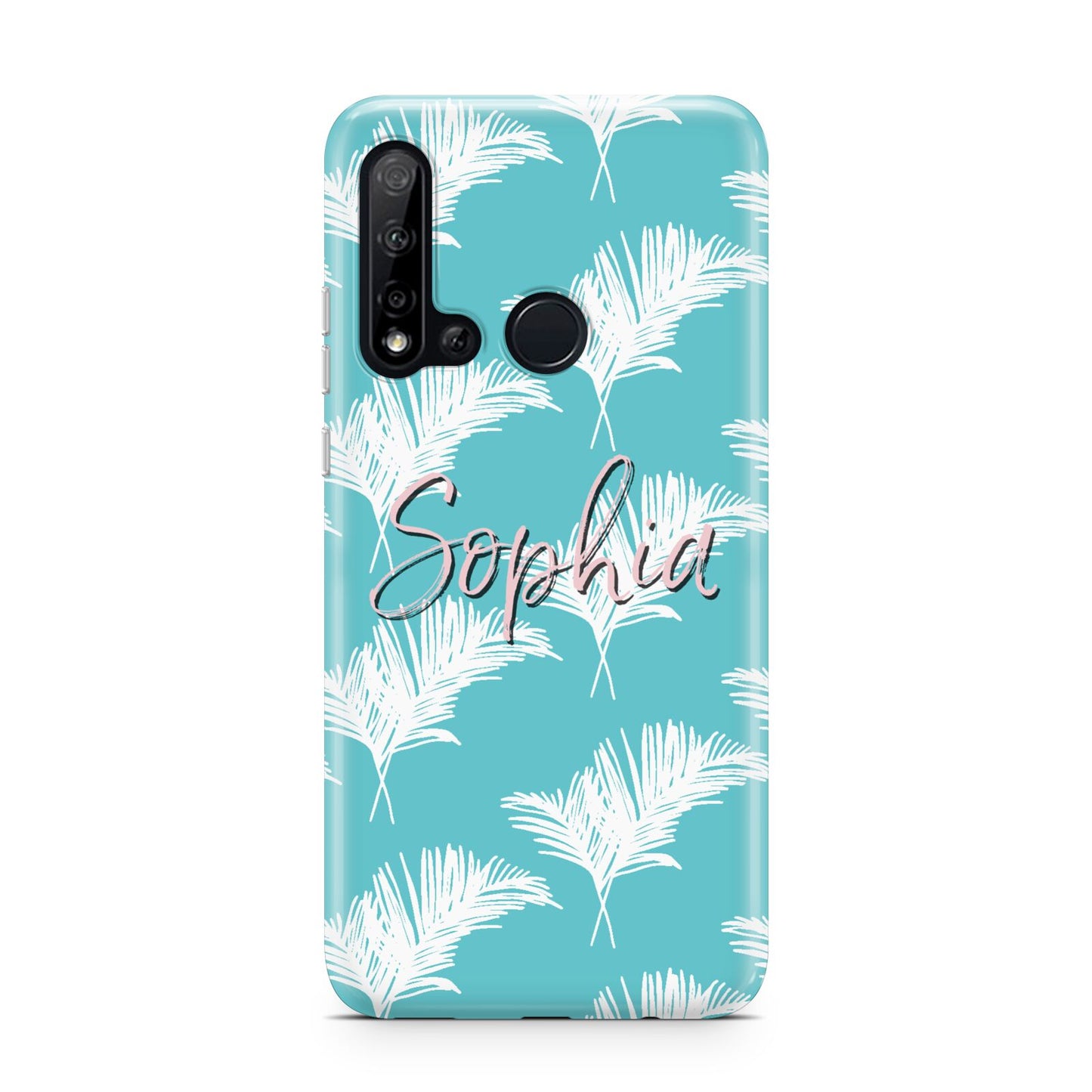 Personalised Blue White Tropical Foliage Huawei P20 Lite 5G Phone Case