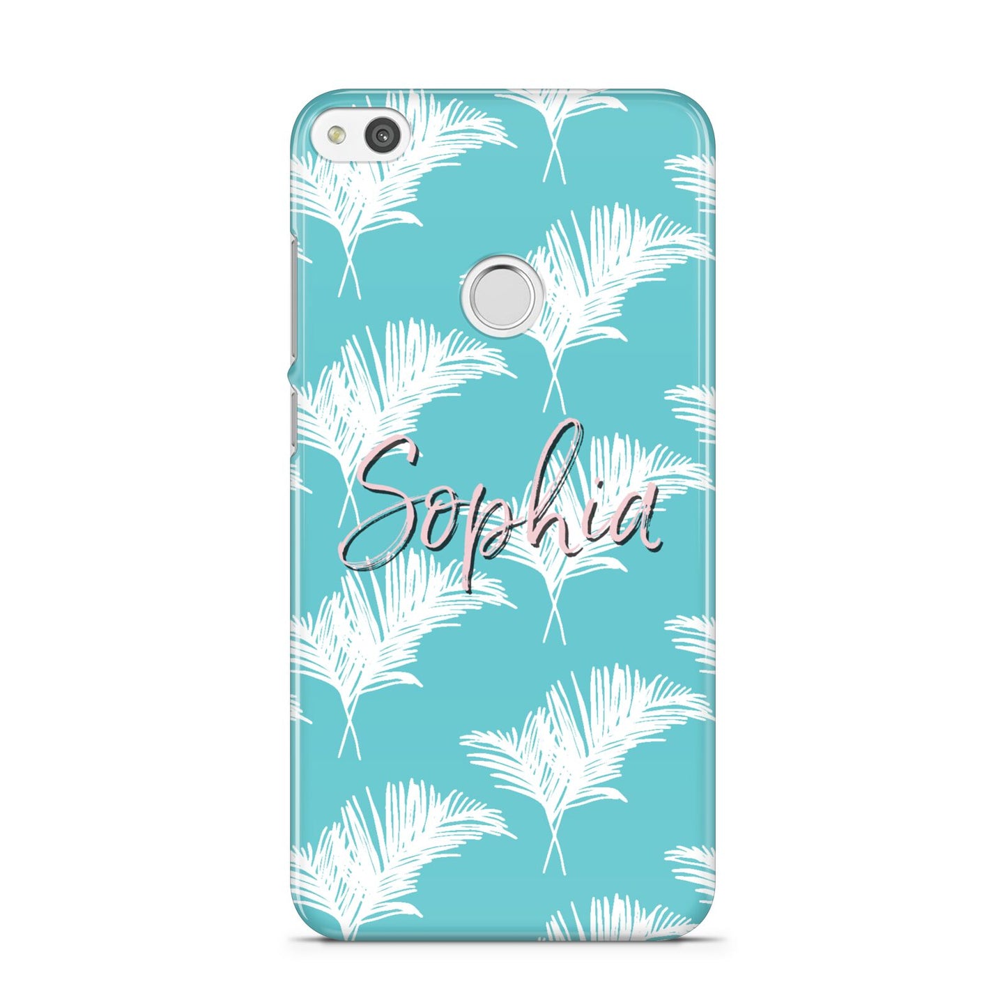 Personalised Blue White Tropical Foliage Huawei P8 Lite Case