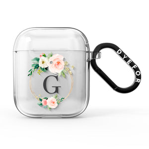 Personalised Blush Floral Wreath AirPods Case