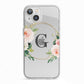 Personalised Blush Floral Wreath iPhone 13 TPU Impact Case with White Edges