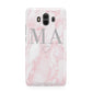 Personalised Blush Marble Initials Huawei Mate 10 Protective Phone Case