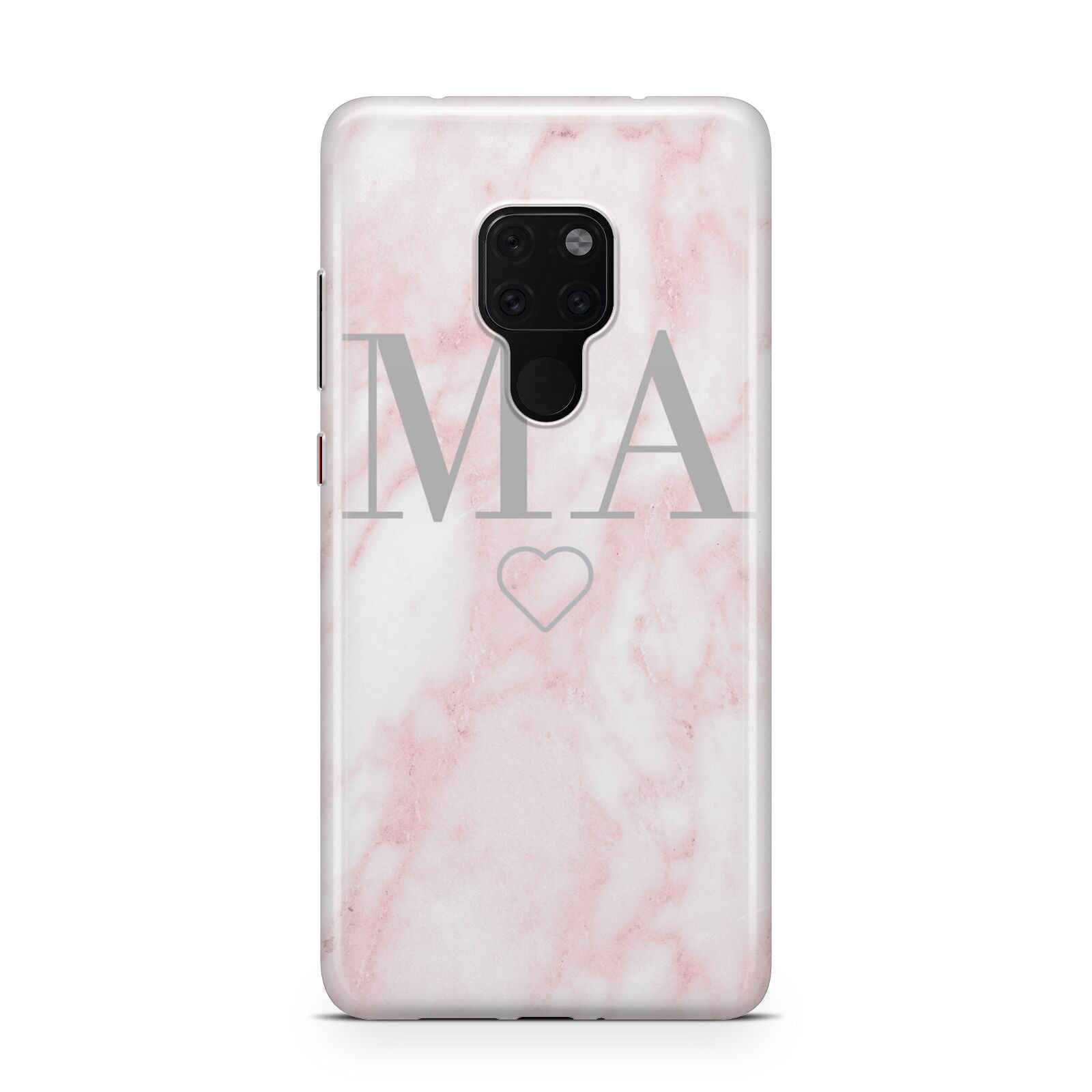 Personalised Blush Marble Initials Huawei Mate 20 Phone Case