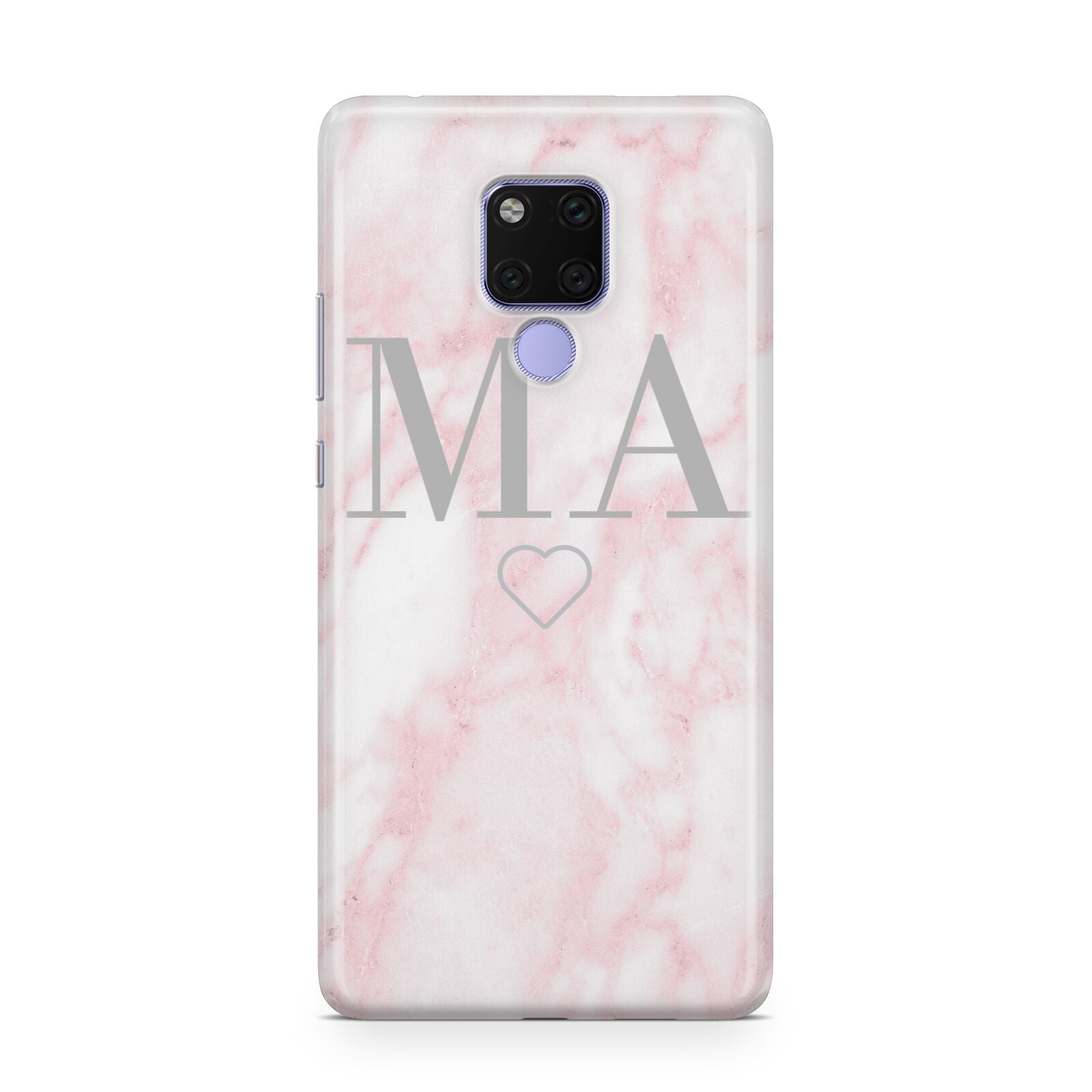 Personalised Blush Marble Initials Huawei Mate 20X Phone Case