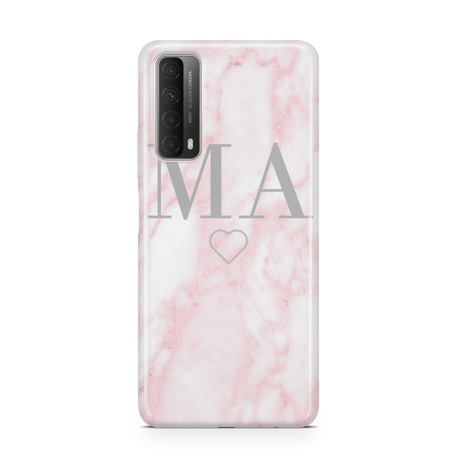 Personalised Blush Marble Initials Huawei P Smart 2021