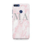 Personalised Blush Marble Initials Huawei P Smart Case