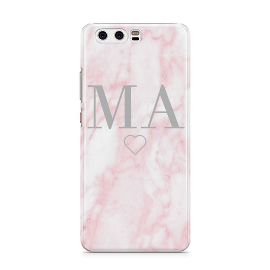 Personalised Blush Marble Initials Huawei P10 Phone Case
