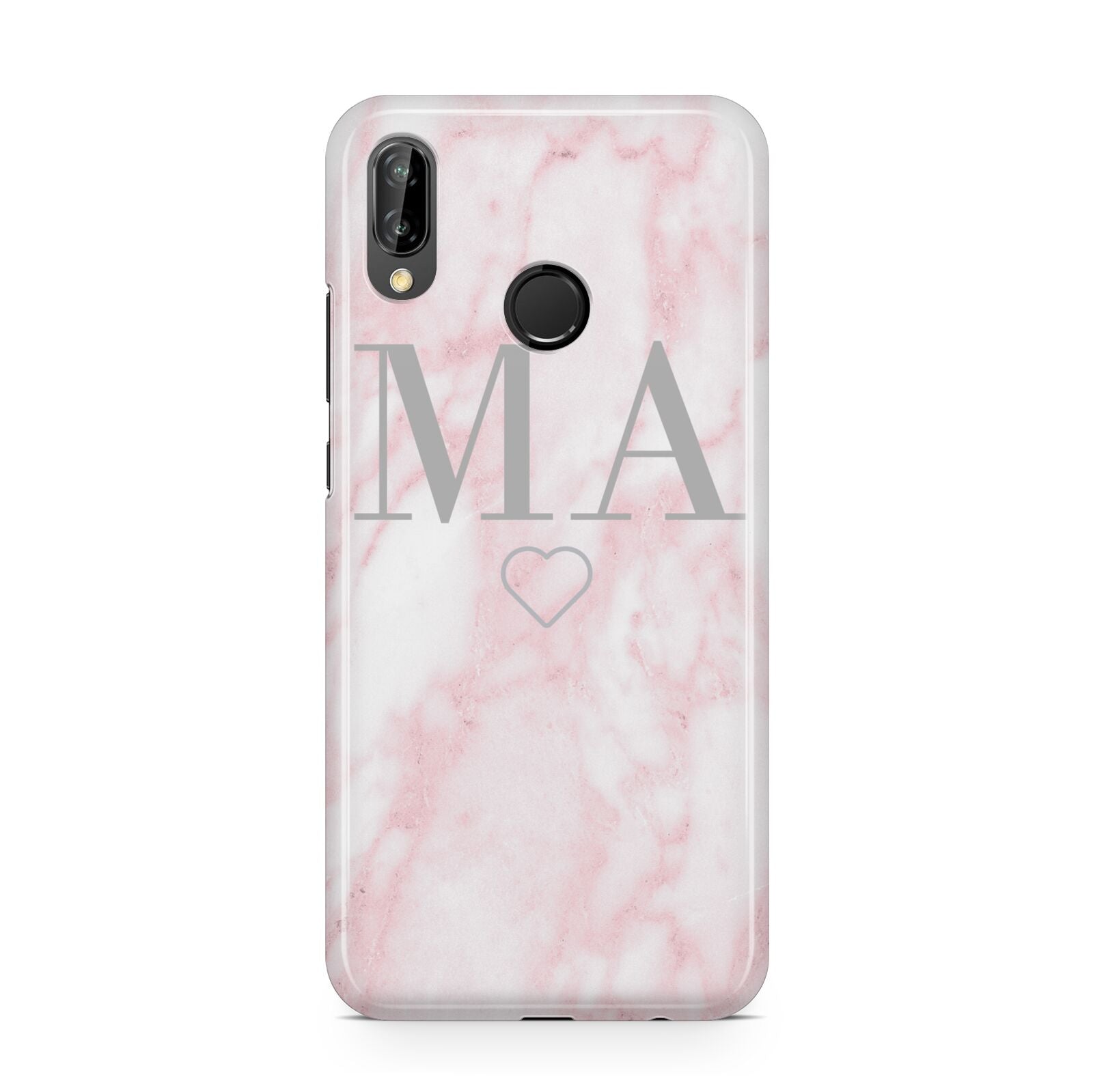 Personalised Blush Marble Initials Huawei P20 Lite Phone Case