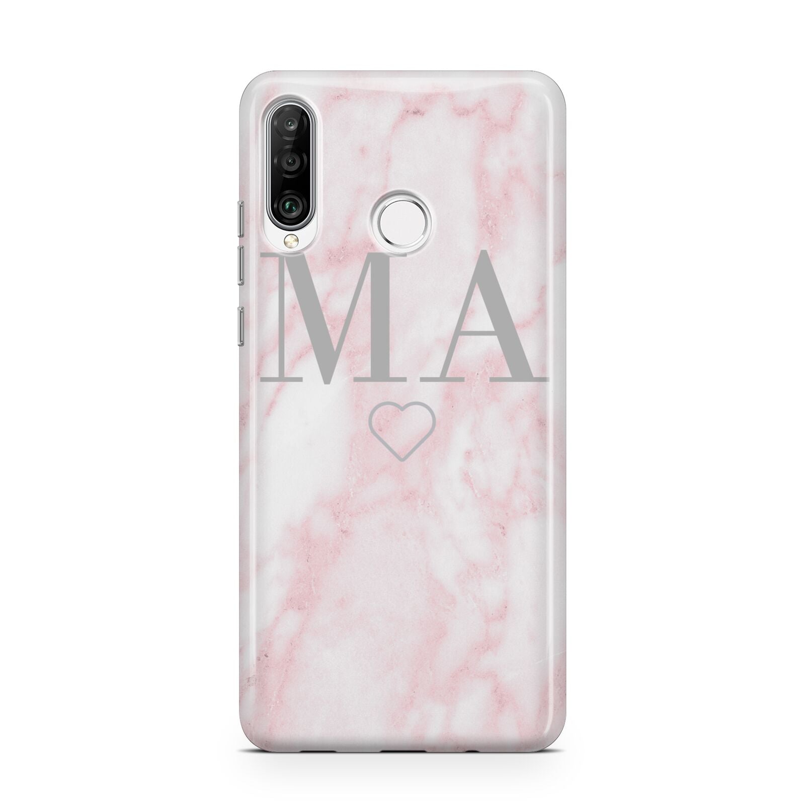 Personalised Blush Marble Initials Huawei P30 Lite Phone Case