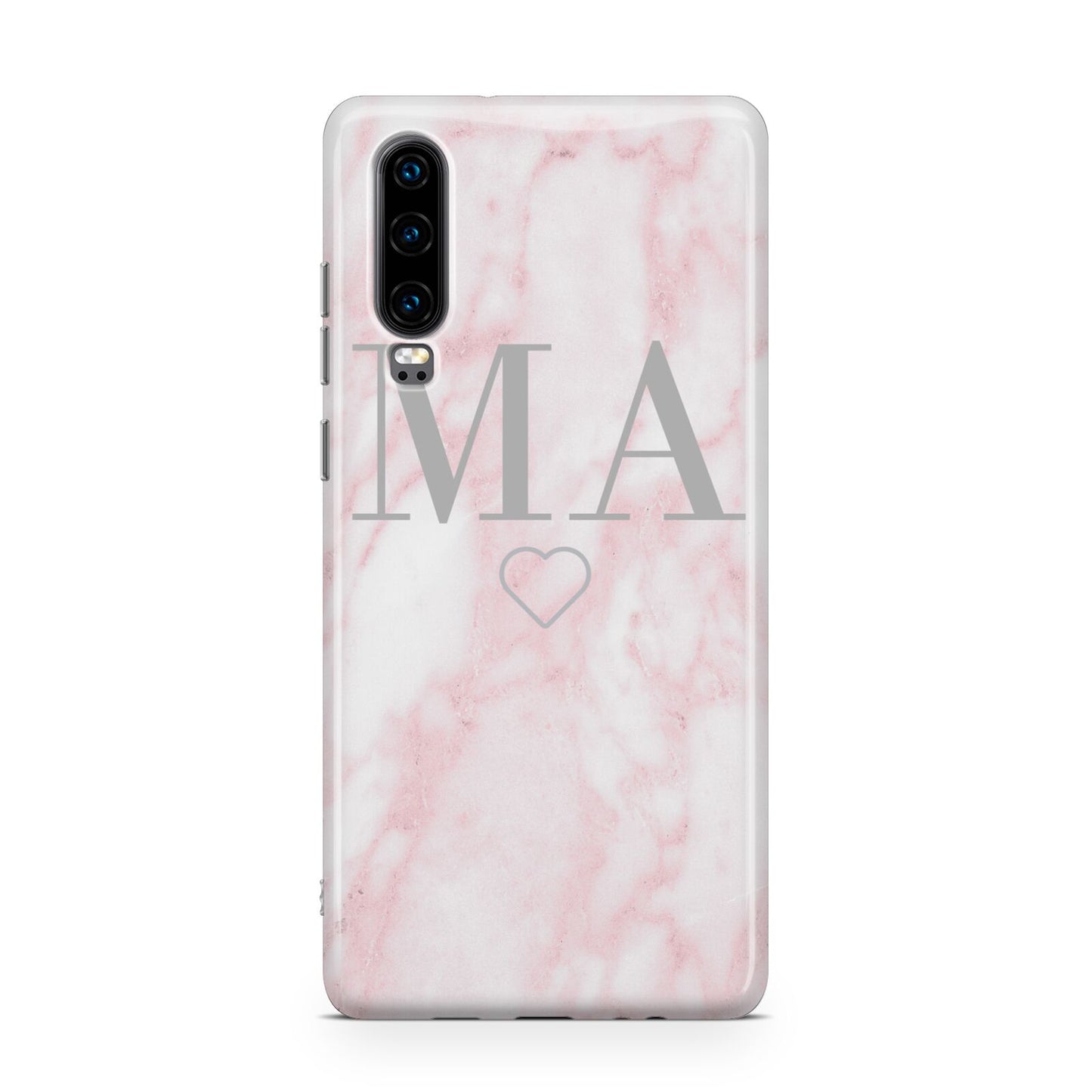 Personalised Blush Marble Initials Huawei P30 Phone Case
