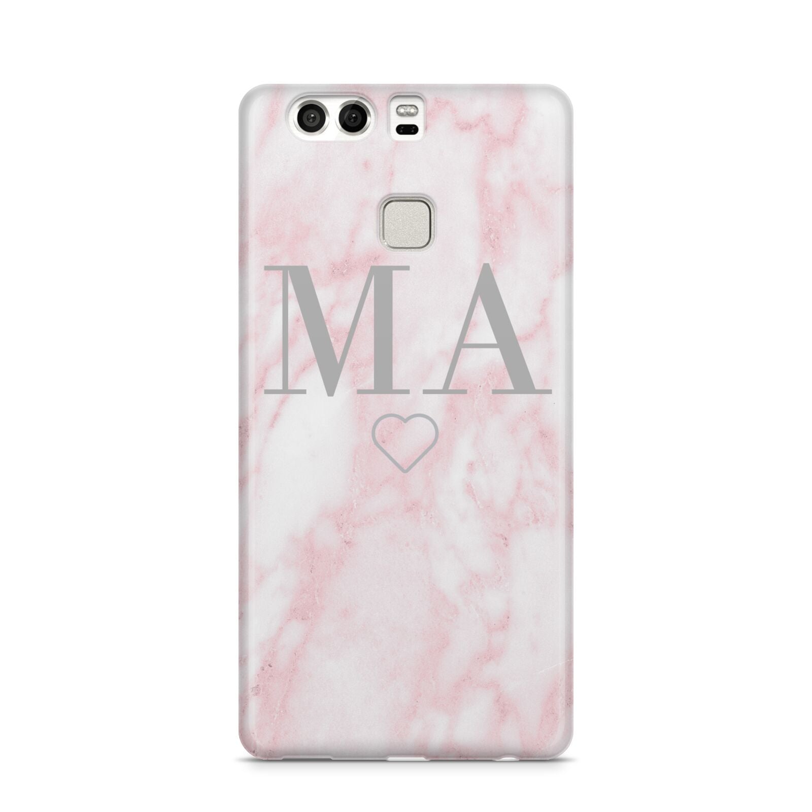 Personalised Blush Marble Initials Huawei P9 Case