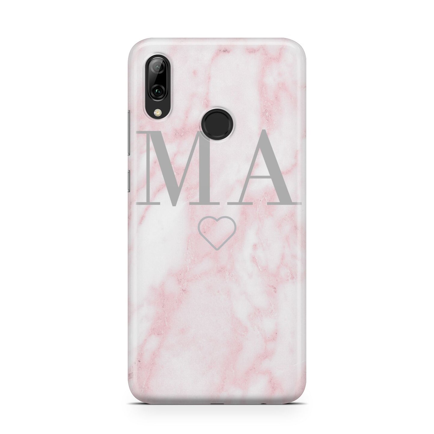 Personalised Blush Marble Initials Huawei Y7 2019