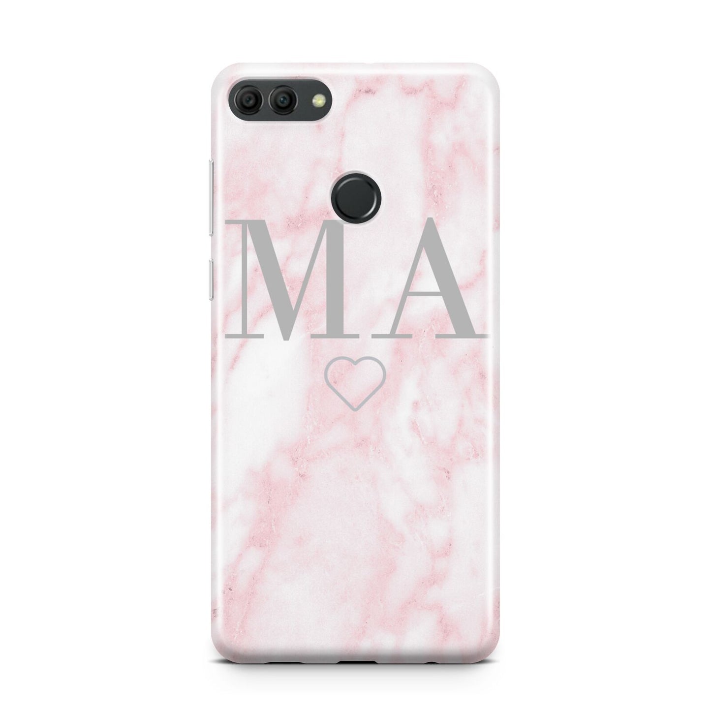 Personalised Blush Marble Initials Huawei Y9 2018