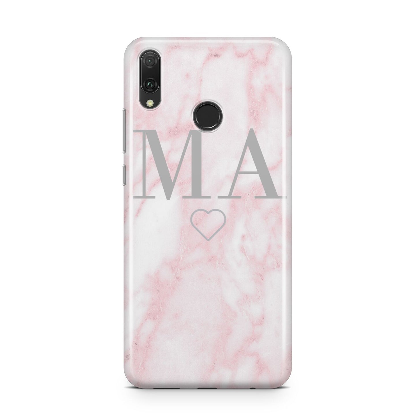 Personalised Blush Marble Initials Huawei Y9 2019