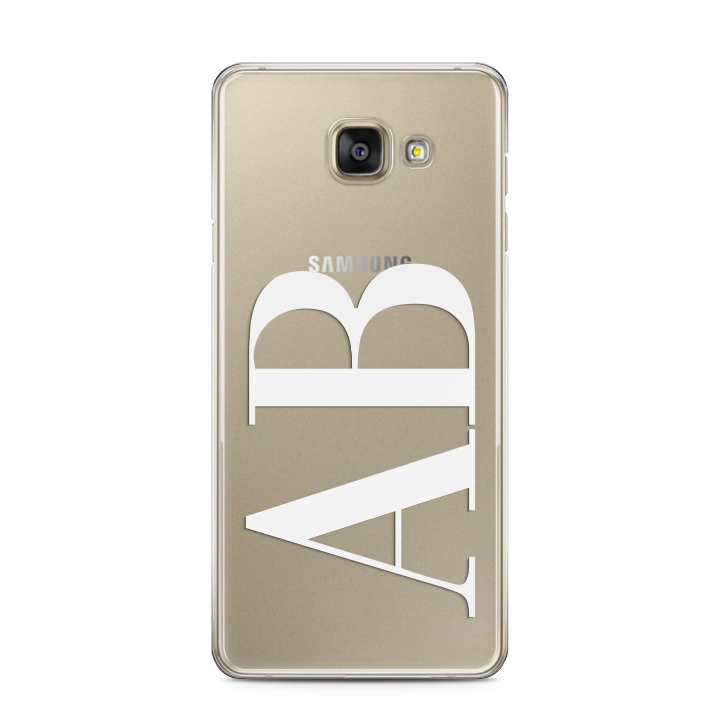 Personalised Bold Font Samsung Galaxy A3 2016 Case on gold phone