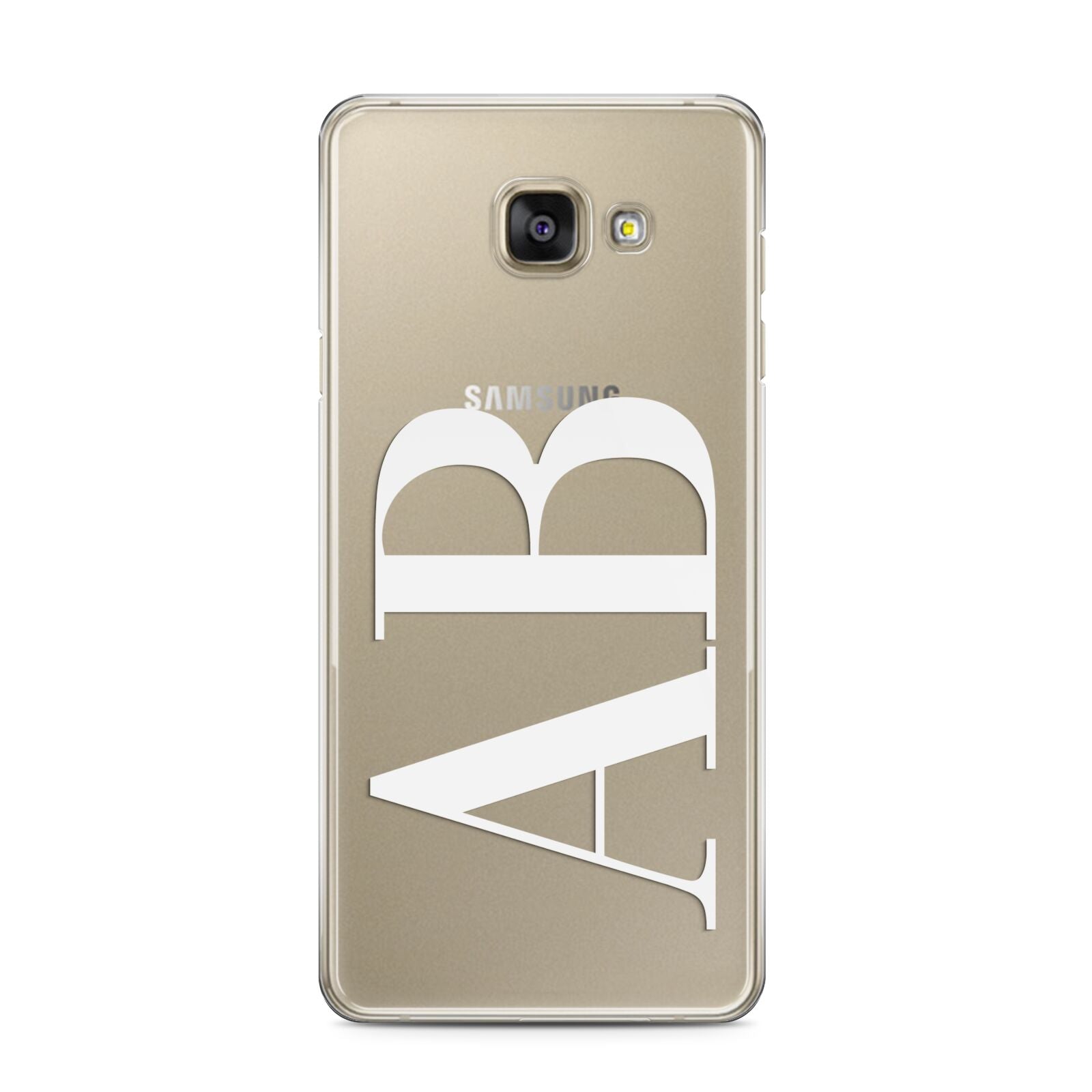 Personalised Bold Font Samsung Galaxy A3 2016 Case on gold phone