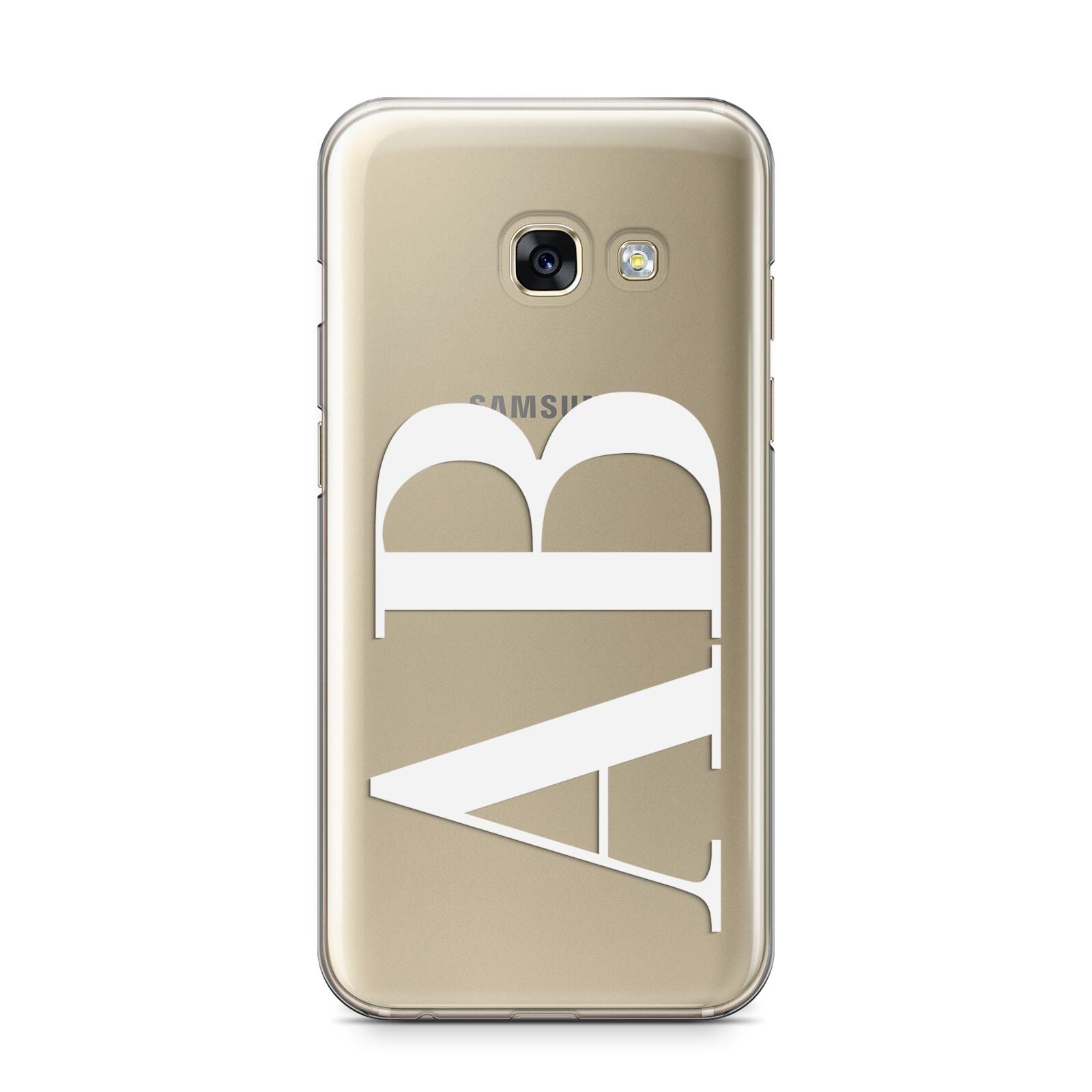 Personalised Bold Font Samsung Galaxy A3 2017 Case on gold phone