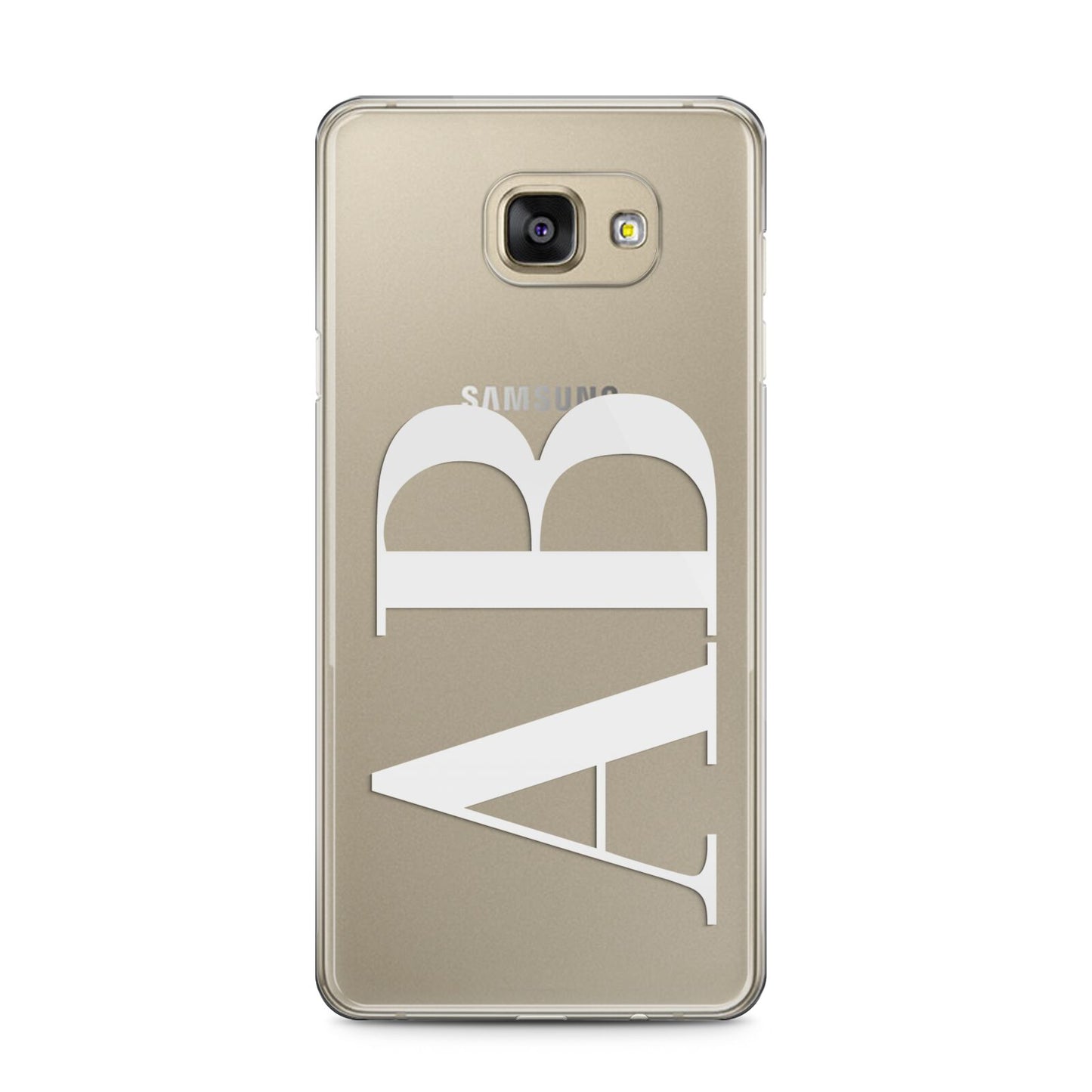 Personalised Bold Font Samsung Galaxy A5 2016 Case on gold phone