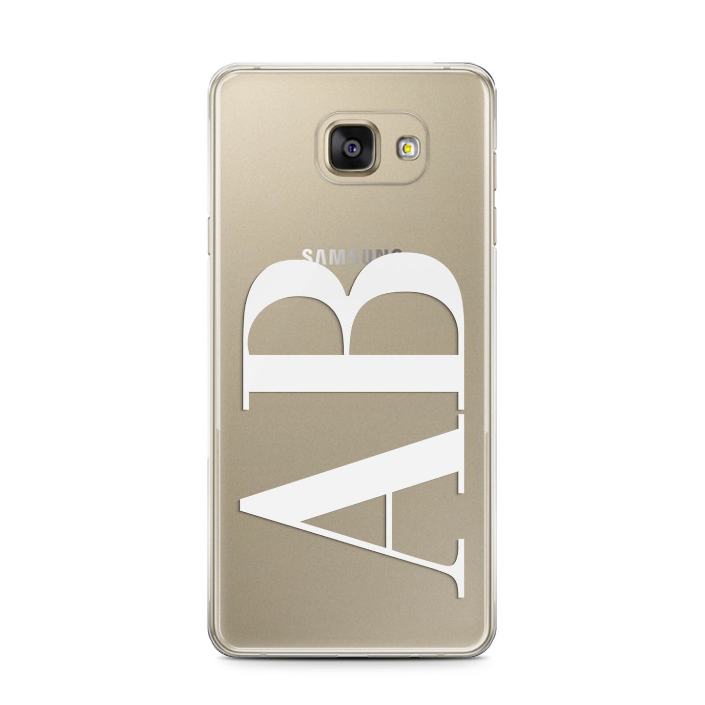 Personalised Bold Font Samsung Galaxy A7 2016 Case on gold phone