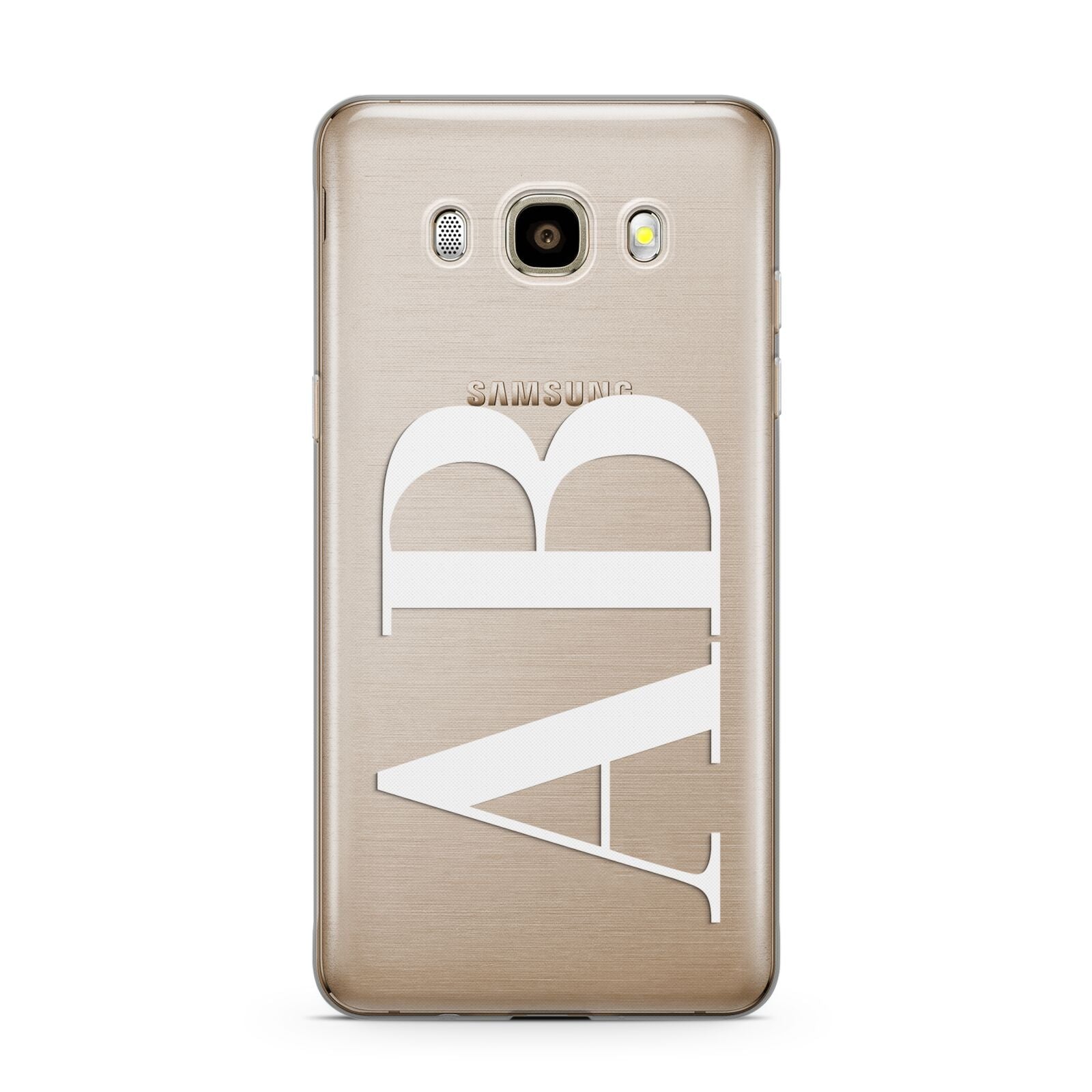 Personalised Bold Font Samsung Galaxy J7 2016 Case on gold phone