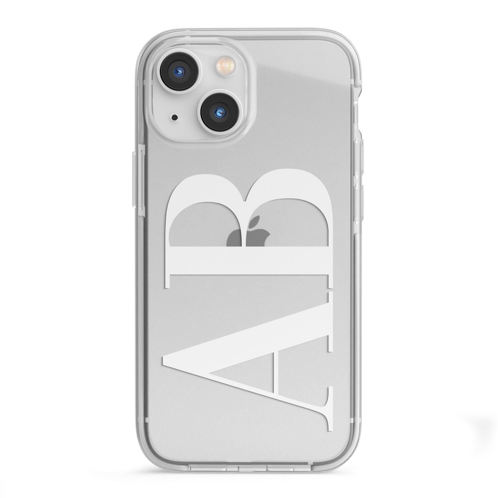 Personalised Bold Font iPhone 13 Mini TPU Impact Case with White Edges