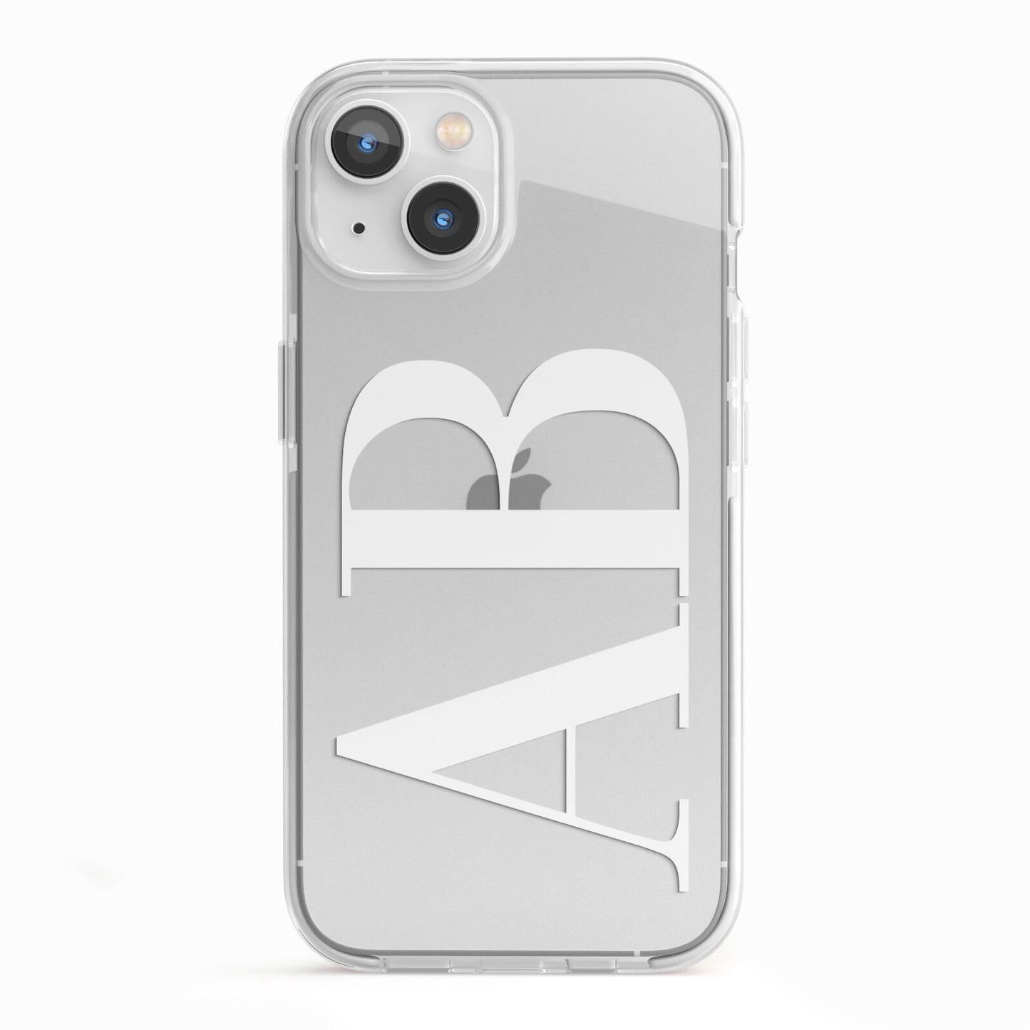 Personalised Bold Font iPhone 13 TPU Impact Case with White Edges