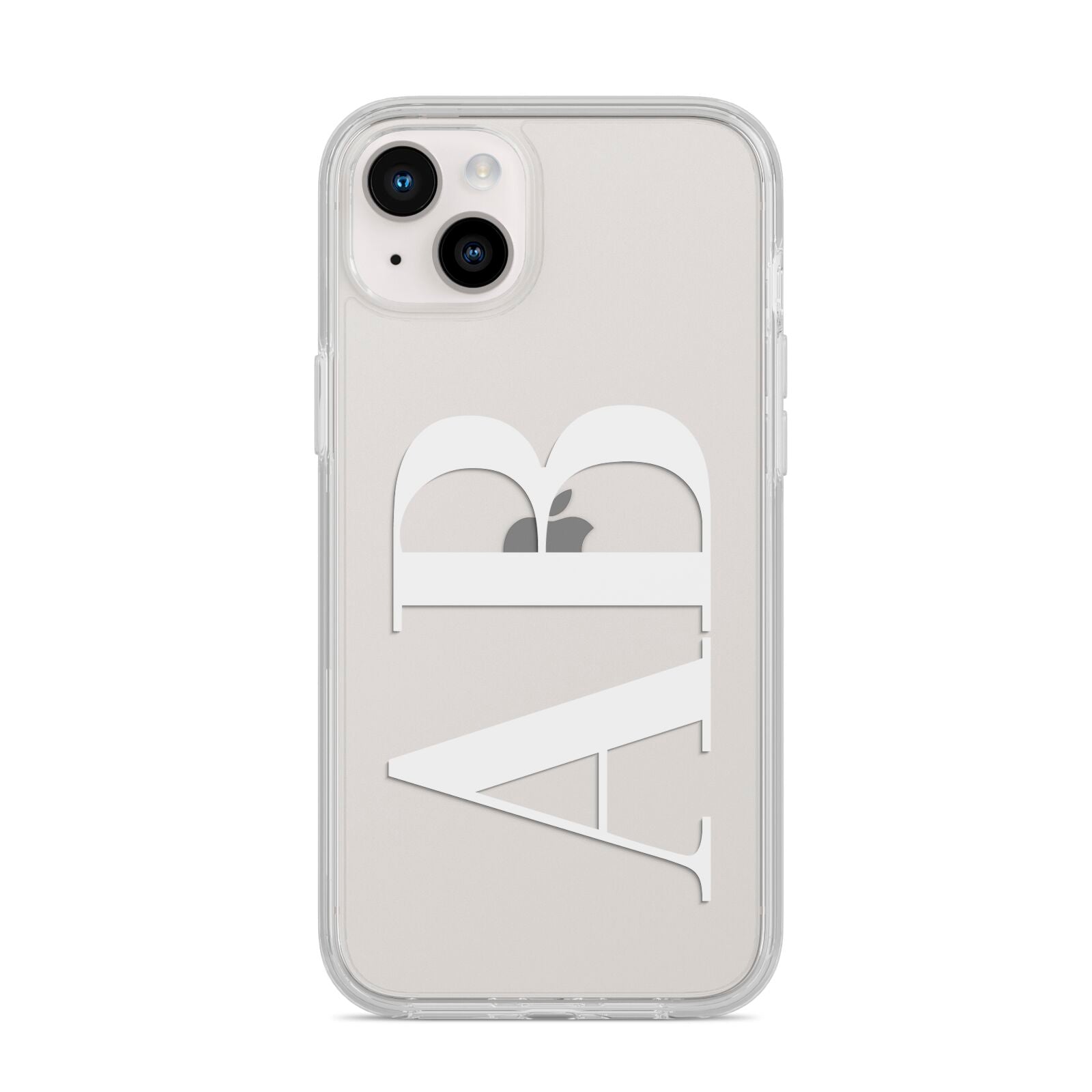 Personalised Bold Font iPhone 14 Plus Clear Tough Case Starlight