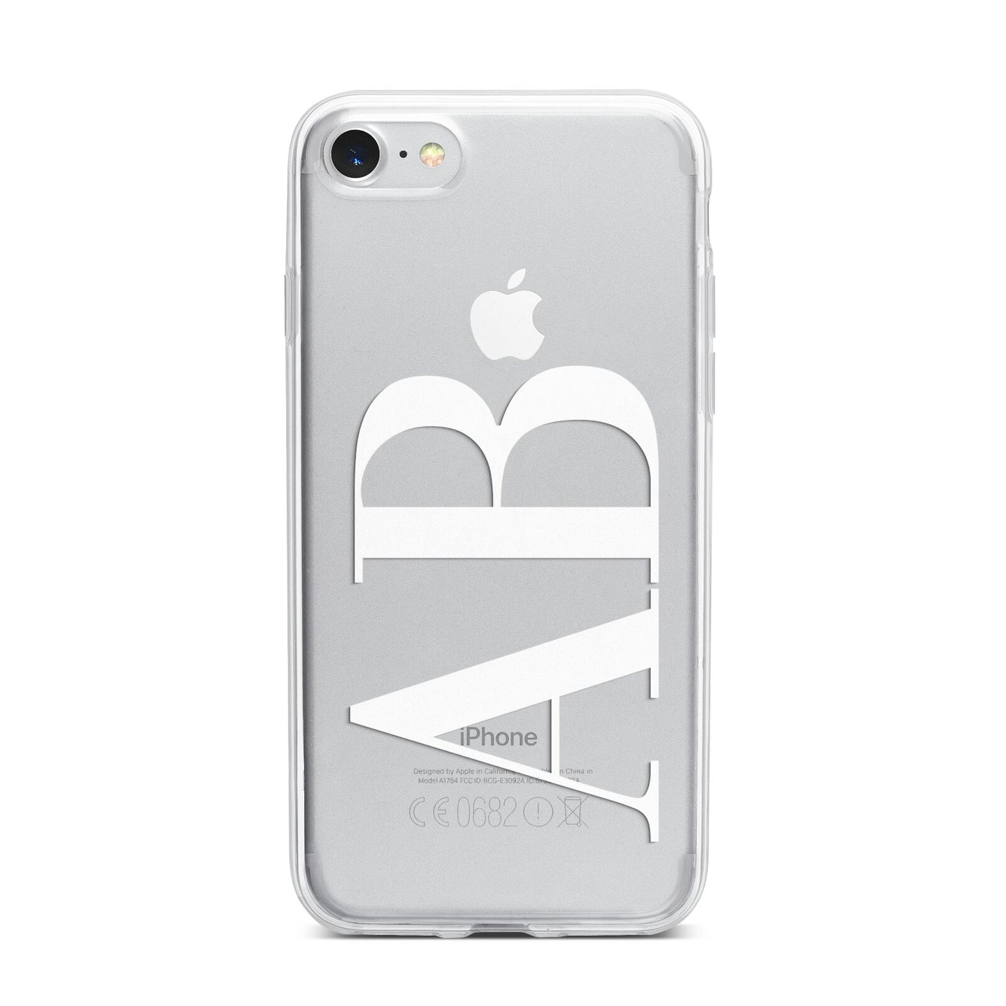 Personalised Bold Font iPhone 7 Bumper Case on Silver iPhone