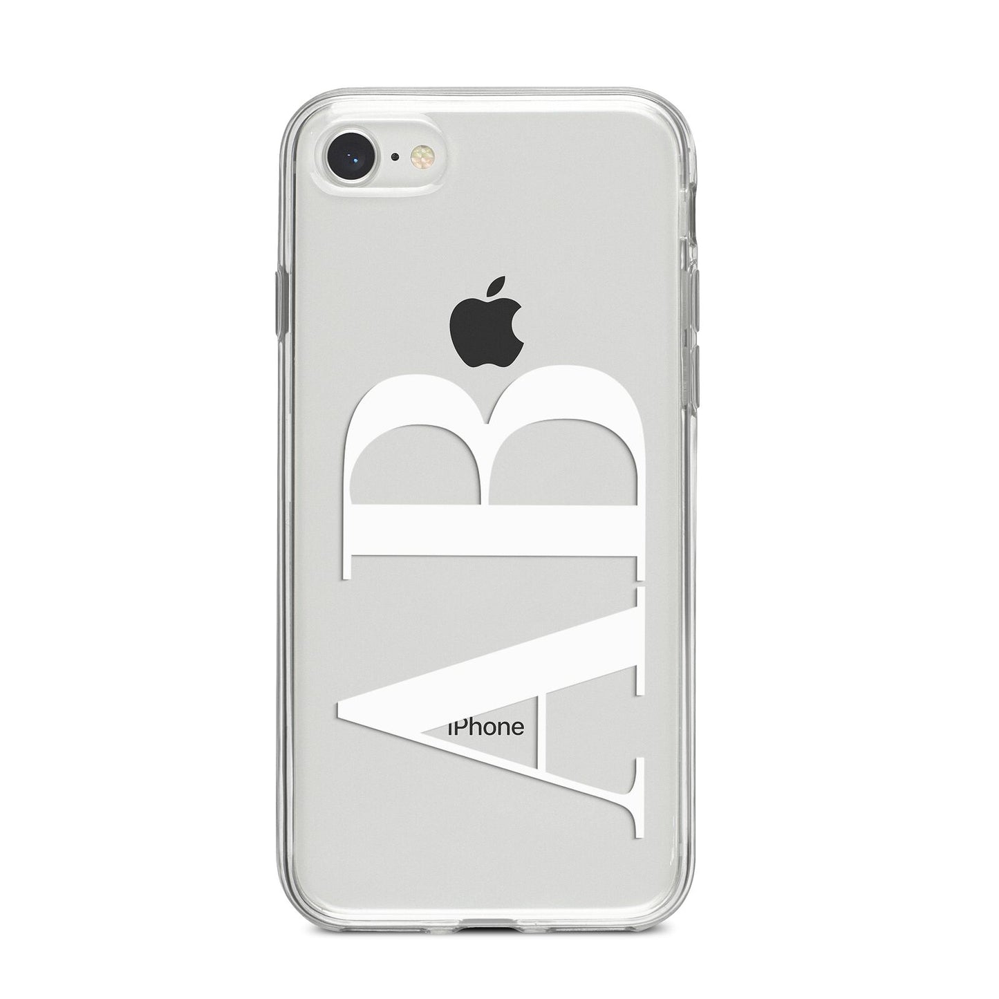 Personalised Bold Font iPhone 8 Bumper Case on Silver iPhone