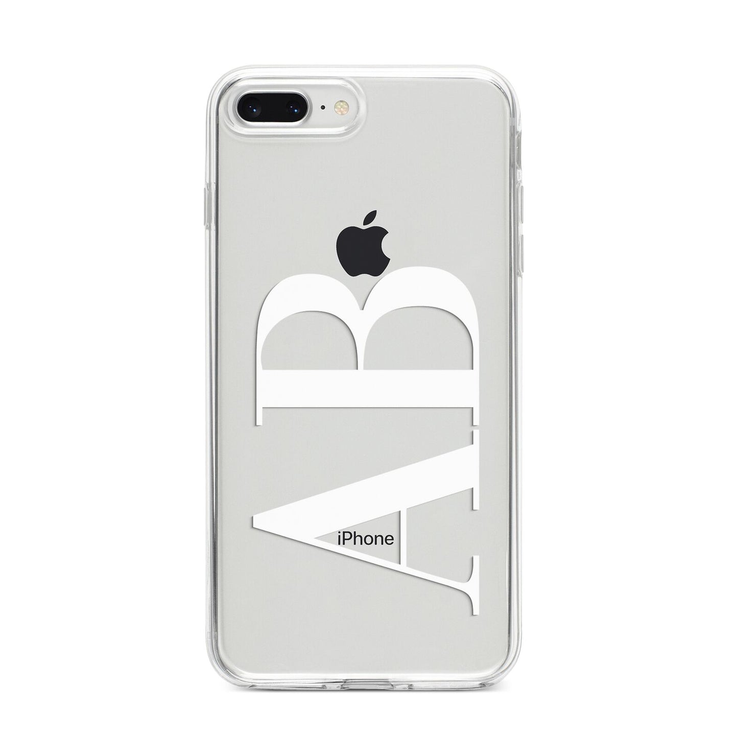 Personalised Bold Font iPhone 8 Plus Bumper Case on Silver iPhone