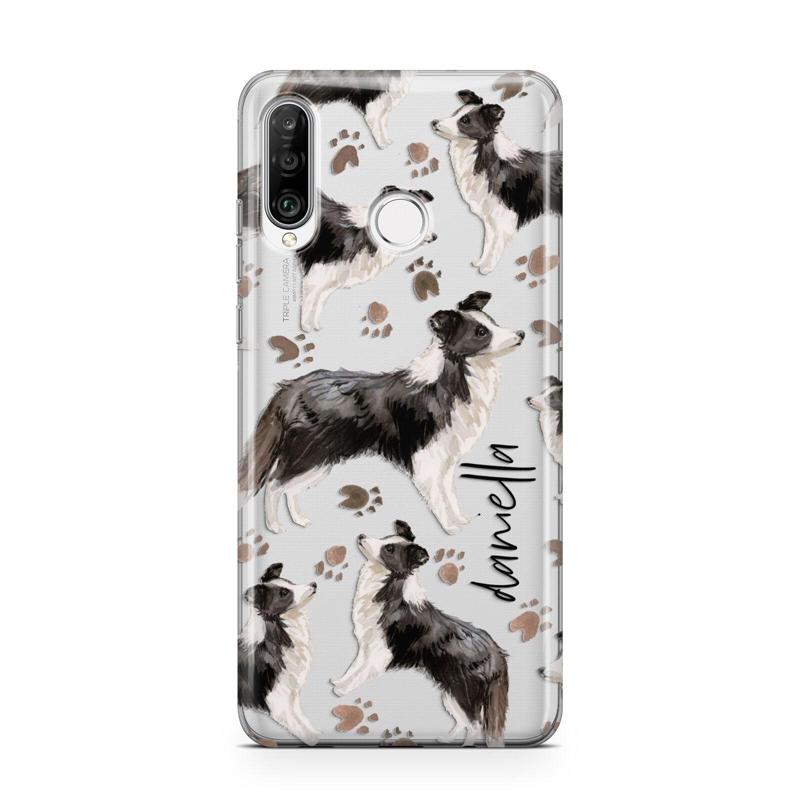 Personalised Border Collie Dog Huawei P30 Lite Phone Case