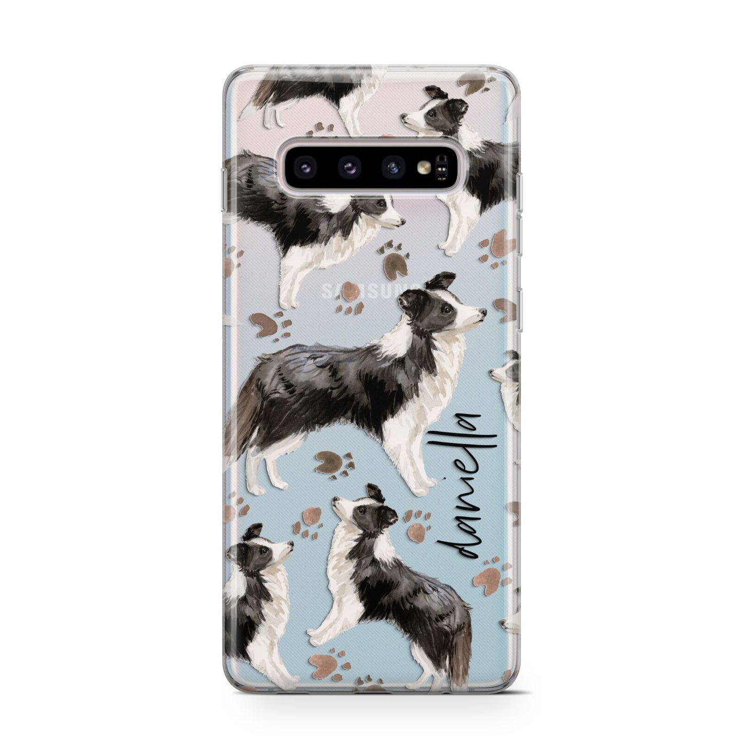 Personalised Border Collie Dog Protective Samsung Galaxy Case