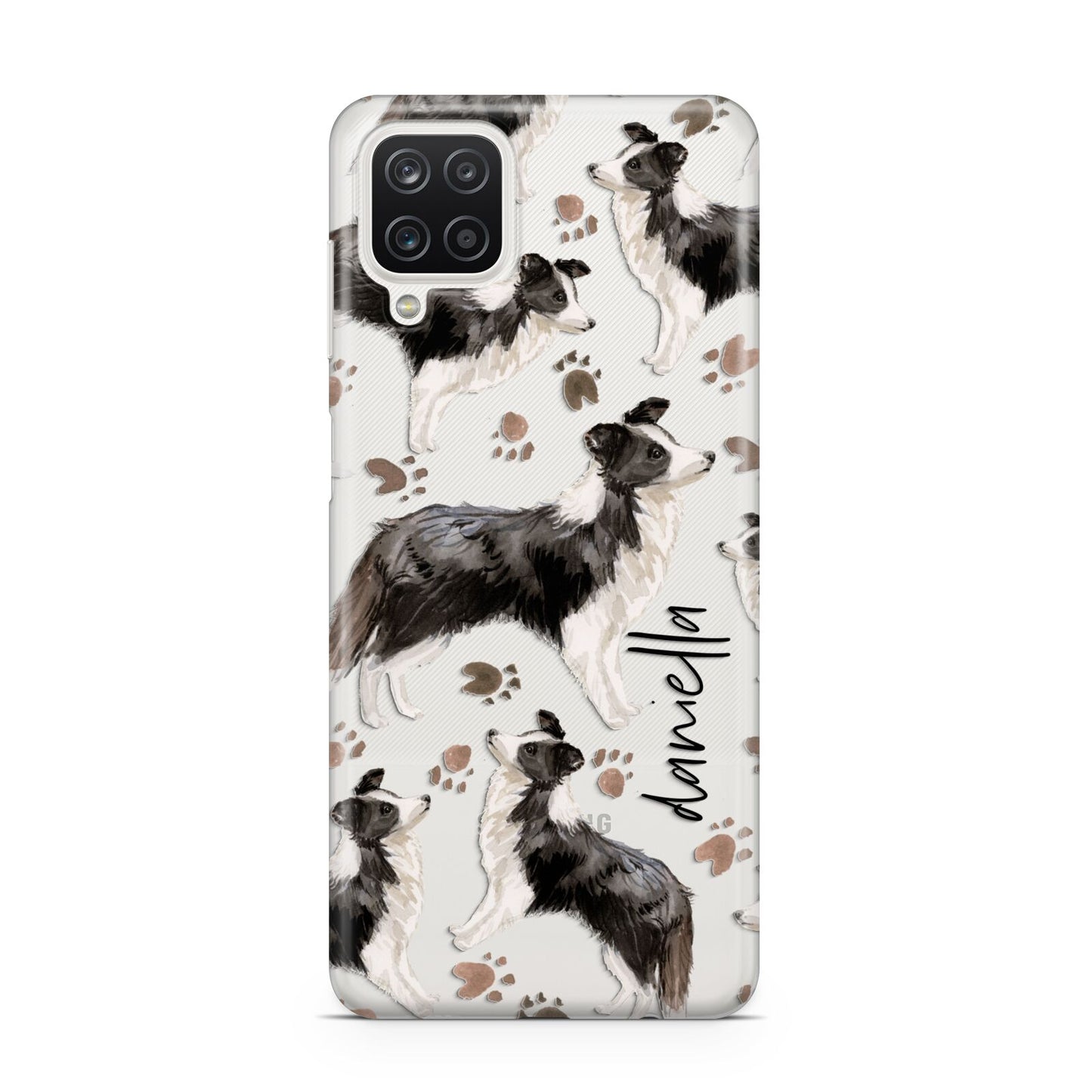 Personalised Border Collie Dog Samsung A12 Case