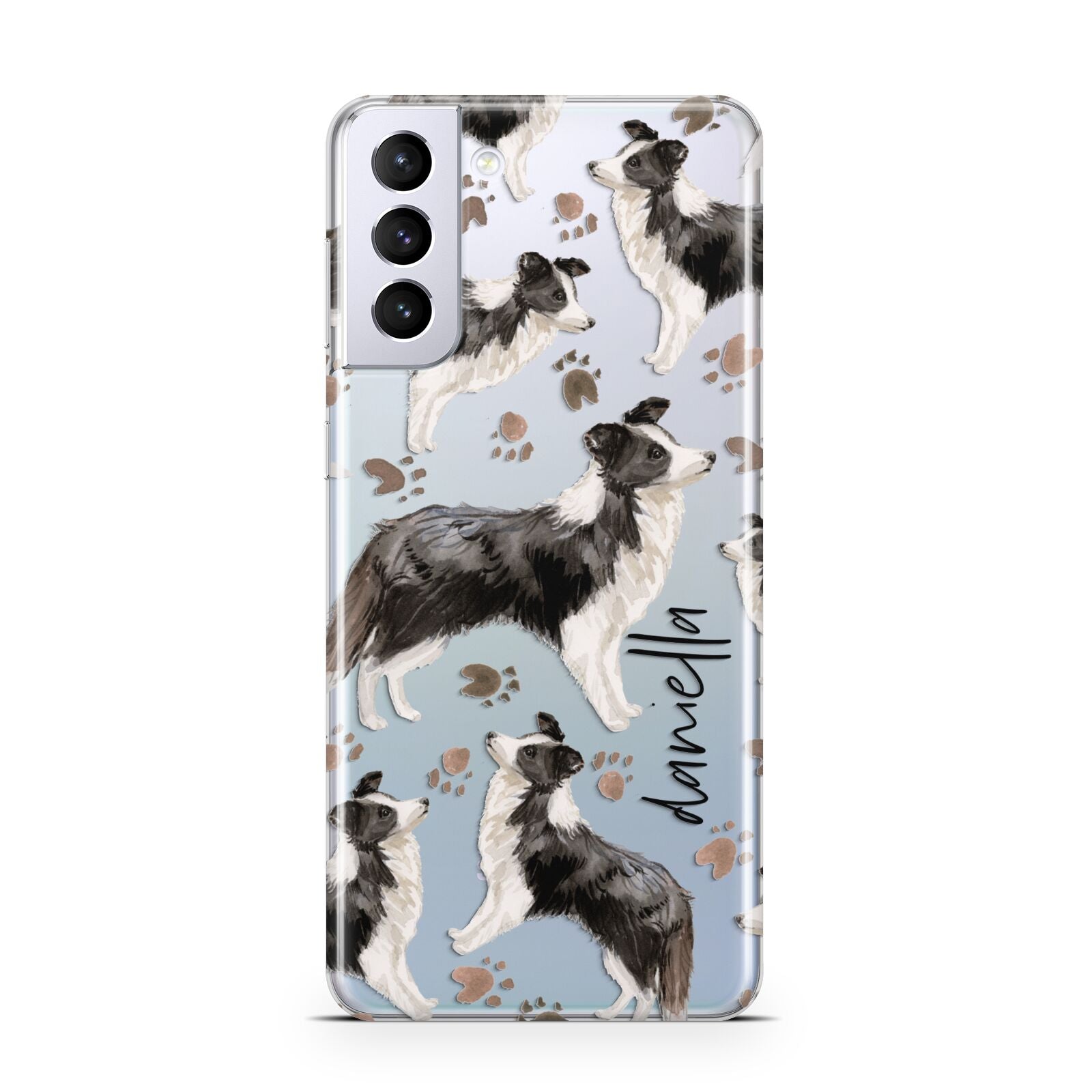 Personalised Border Collie Dog Samsung S21 Plus Case