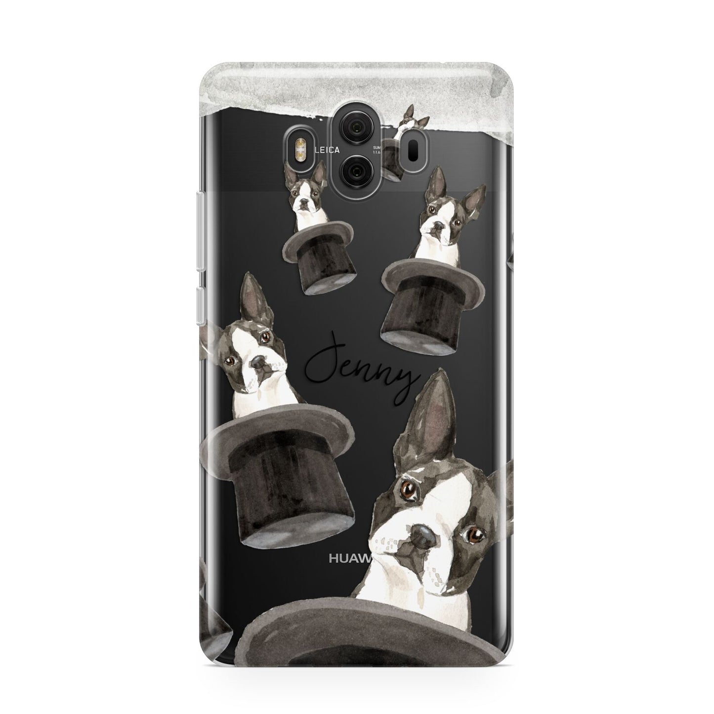 Personalised Boston Terrier Huawei Mate 10 Protective Phone Case