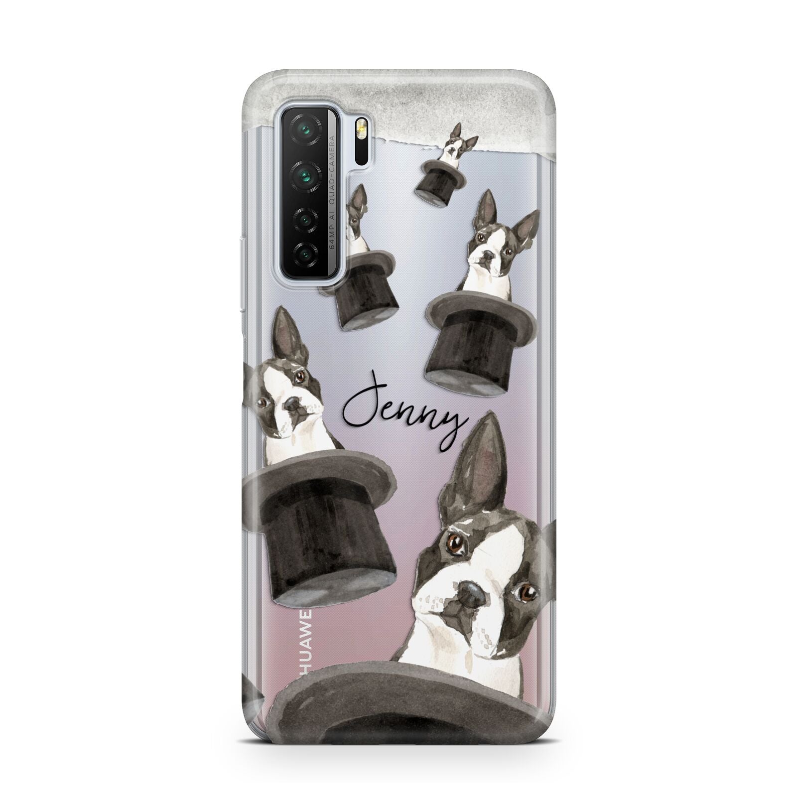 Personalised Boston Terrier Huawei P40 Lite 5G Phone Case