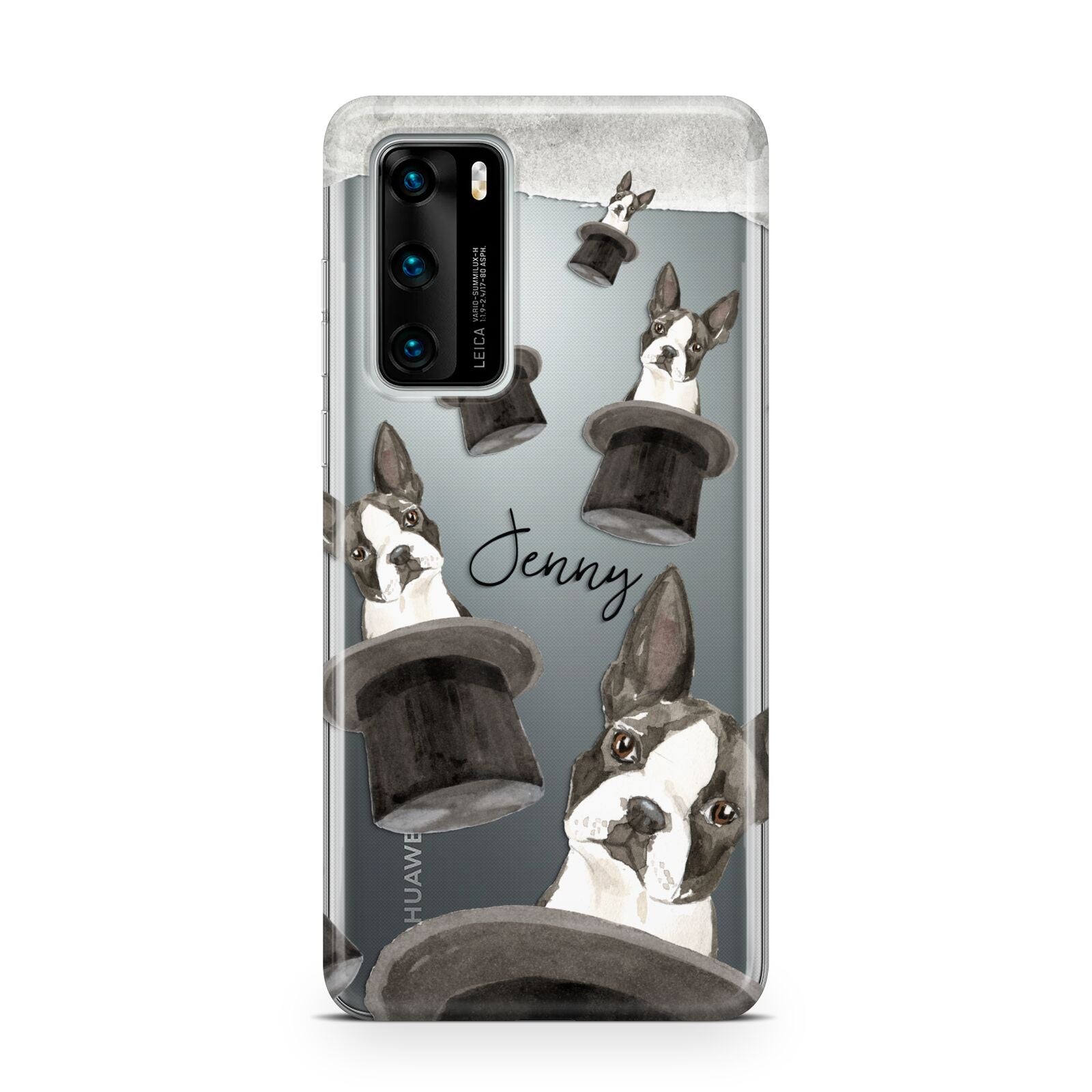 Personalised Boston Terrier Huawei P40 Phone Case