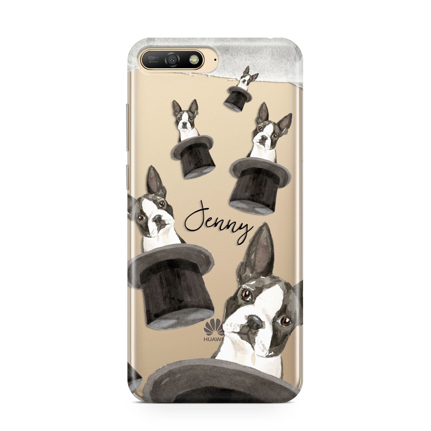 Personalised Boston Terrier Huawei Y6 2018