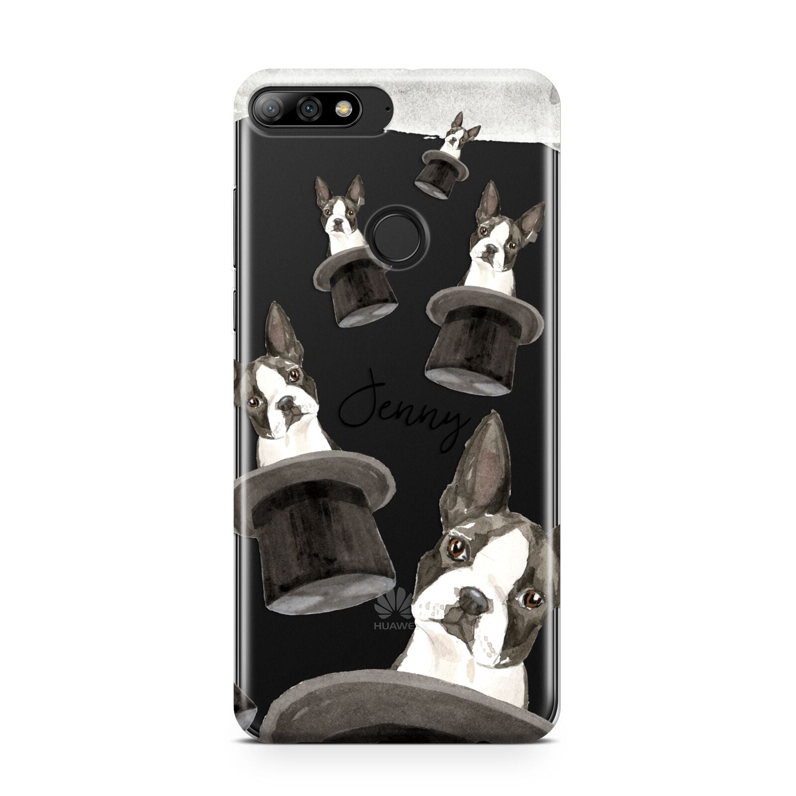 Personalised Boston Terrier Huawei Y7 2018