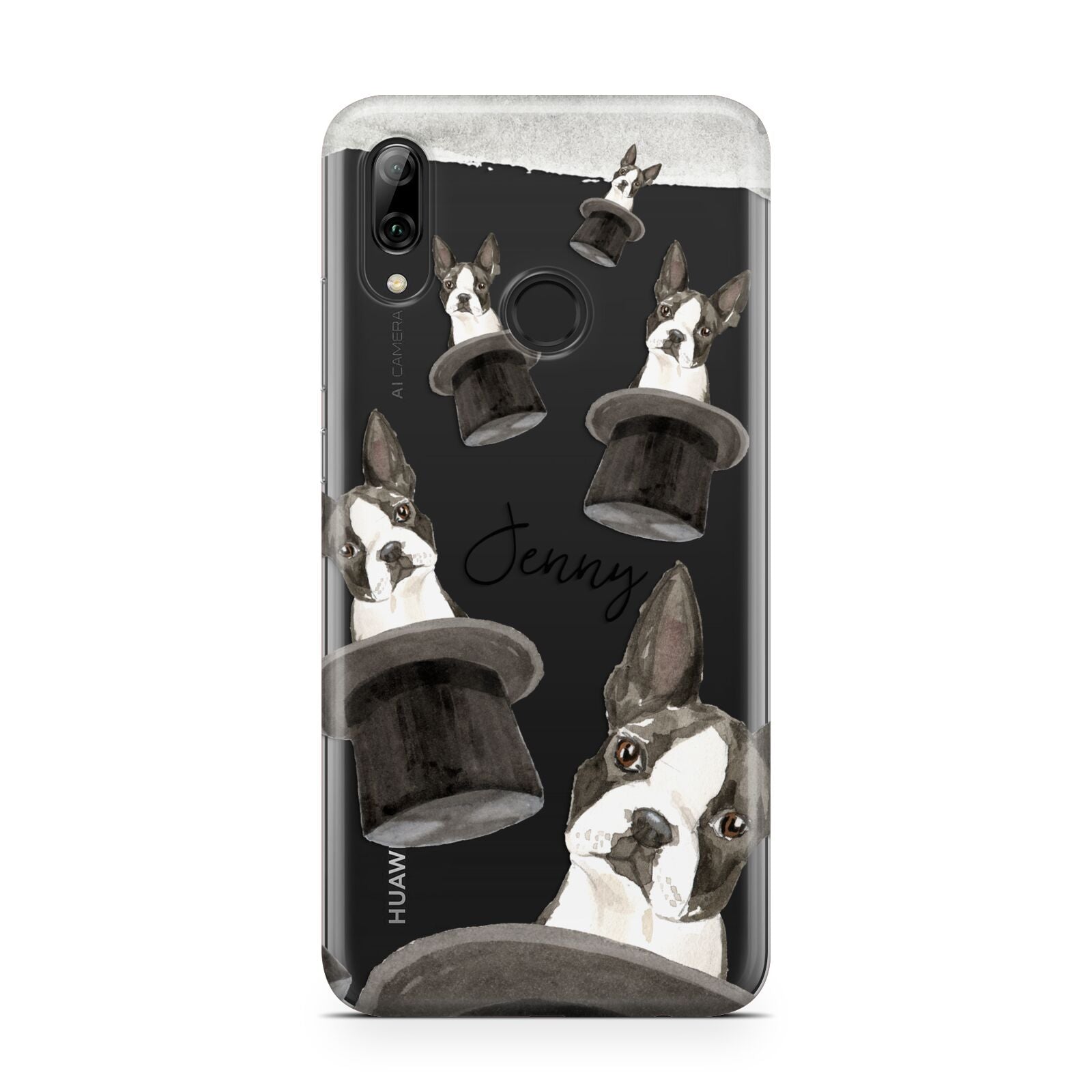 Personalised Boston Terrier Huawei Y7 2019