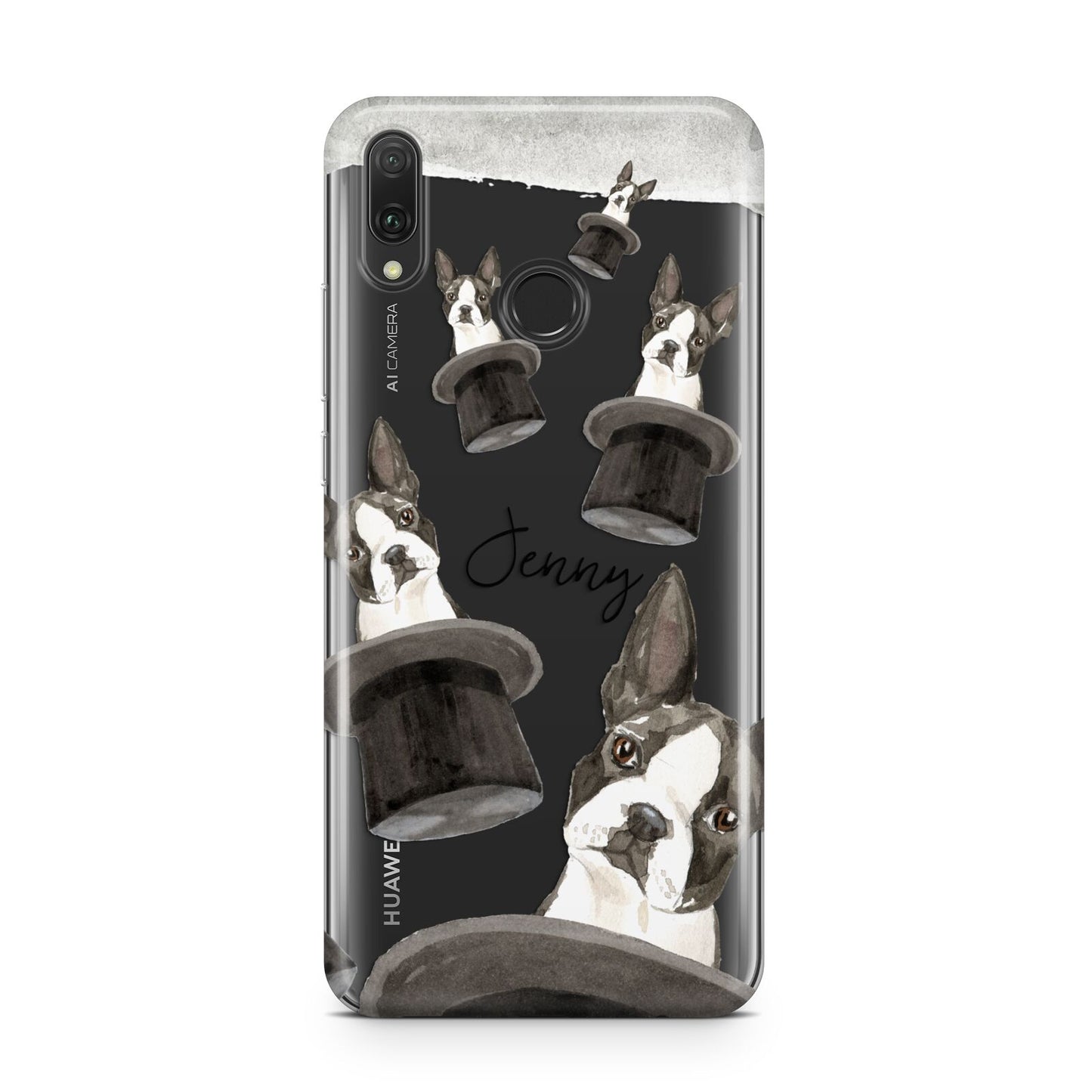 Personalised Boston Terrier Huawei Y9 2019