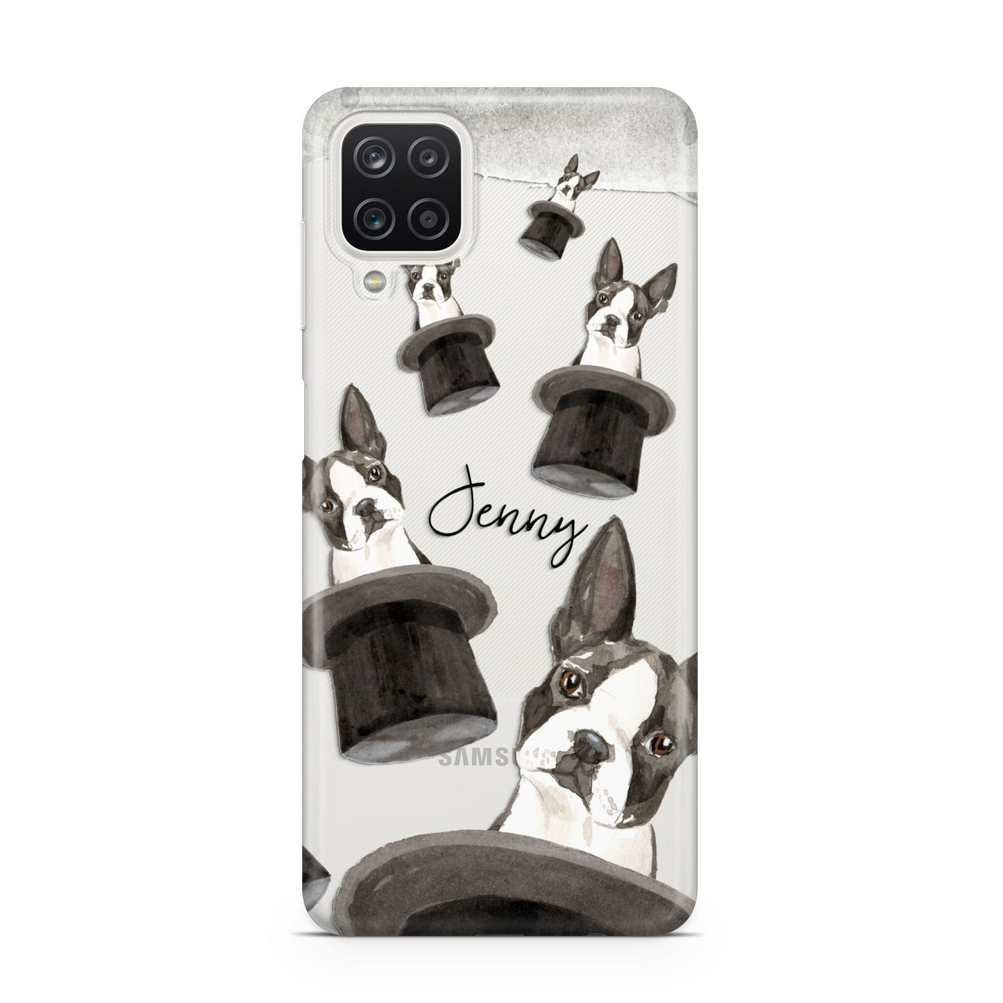 Personalised Boston Terrier Samsung A12 Case