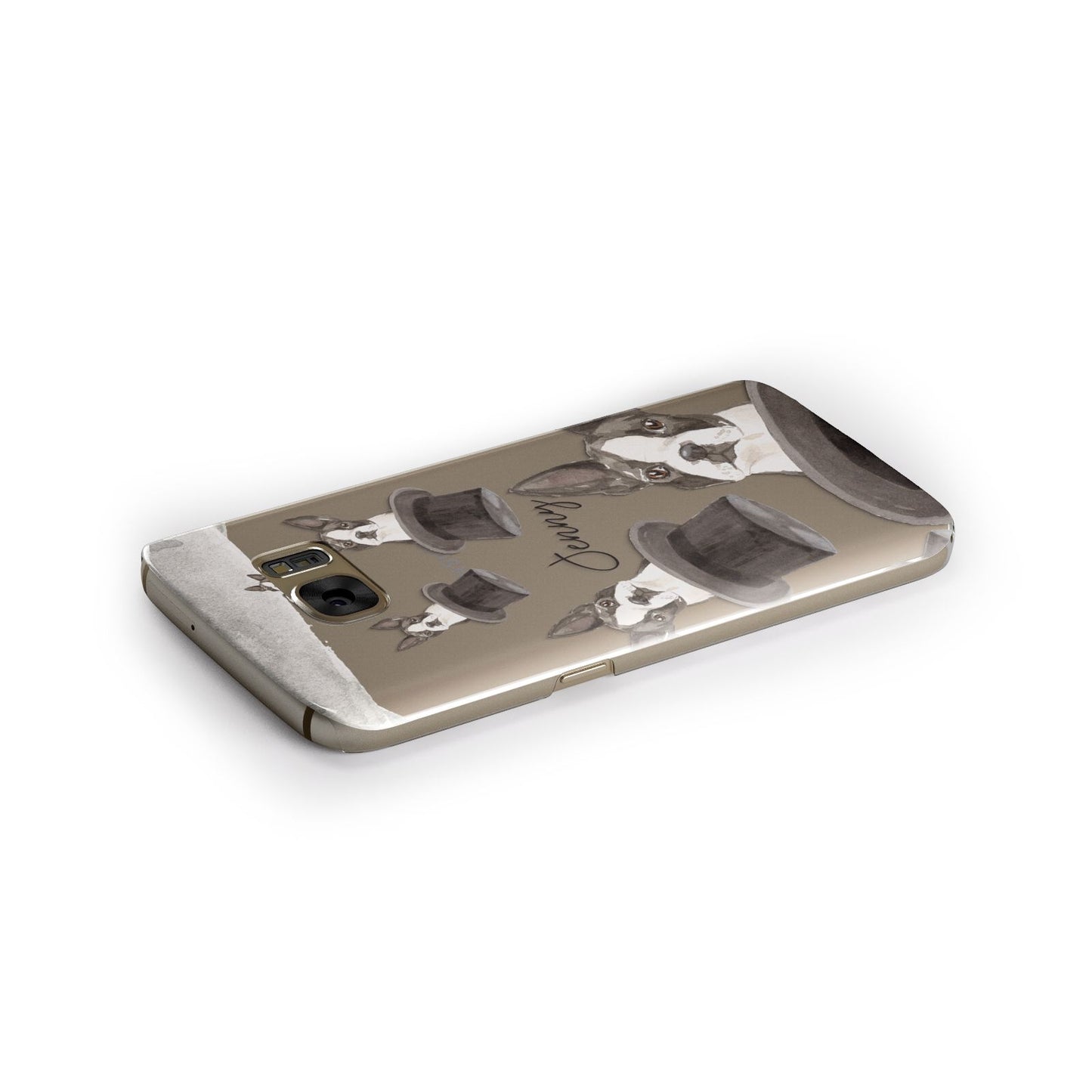 Personalised Boston Terrier Samsung Galaxy Case Side Close Up