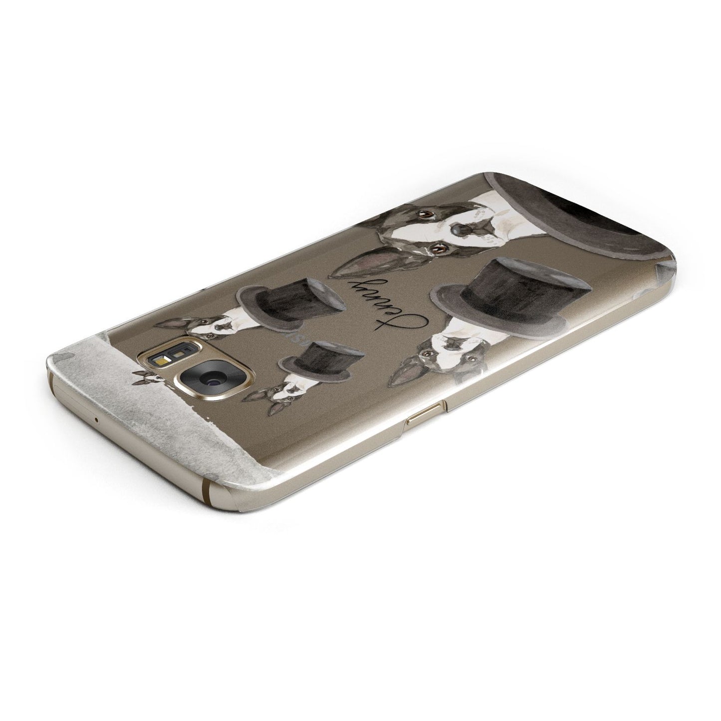 Personalised Boston Terrier Samsung Galaxy Case Top Cutout