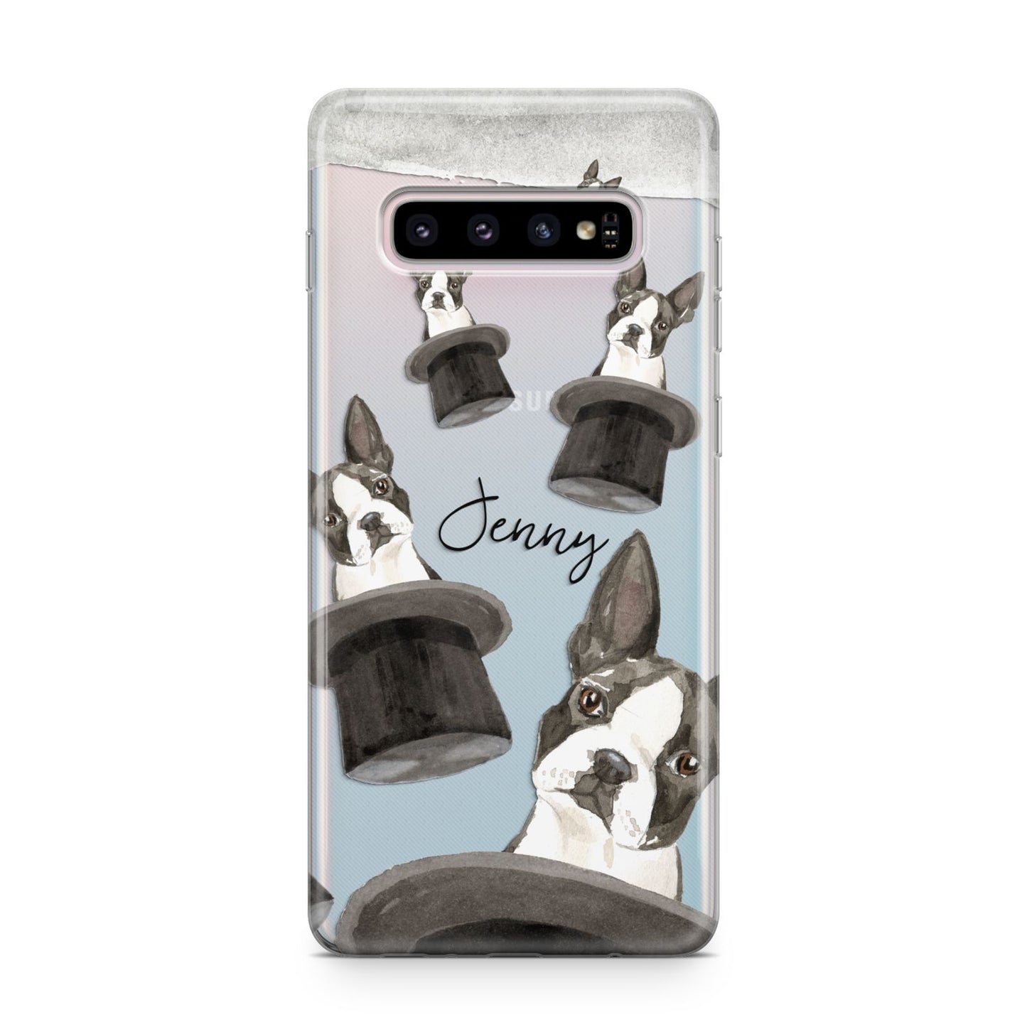 Personalised Boston Terrier Samsung Galaxy S10 Plus Case