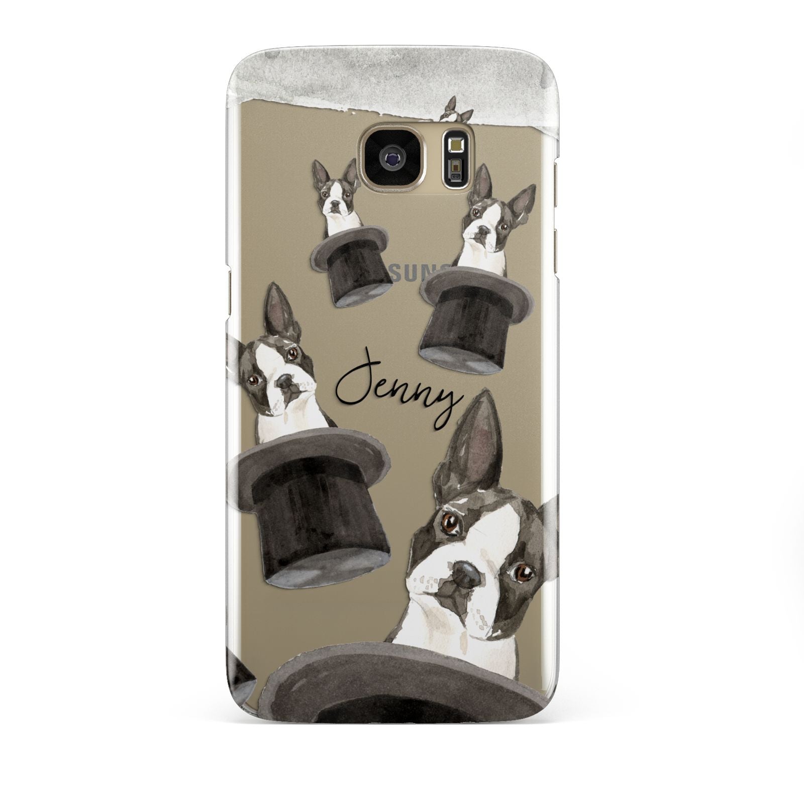 Personalised Boston Terrier Samsung Galaxy S7 Edge Case