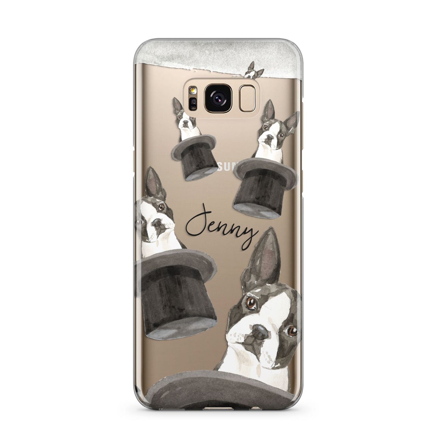 Personalised Boston Terrier Samsung Galaxy S8 Plus Case