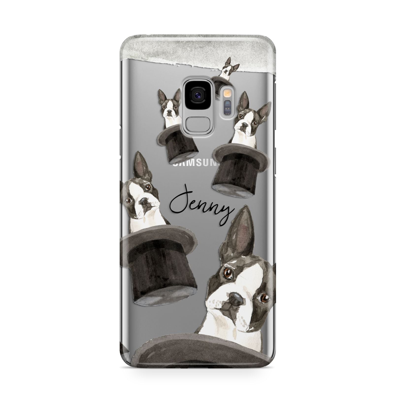 Personalised Boston Terrier Samsung Galaxy S9 Case