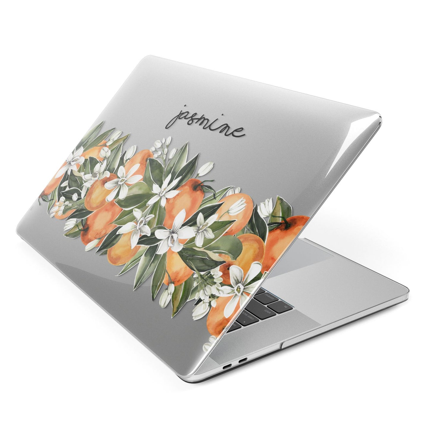 Personalised Bouquet of Oranges Apple MacBook Case Side View